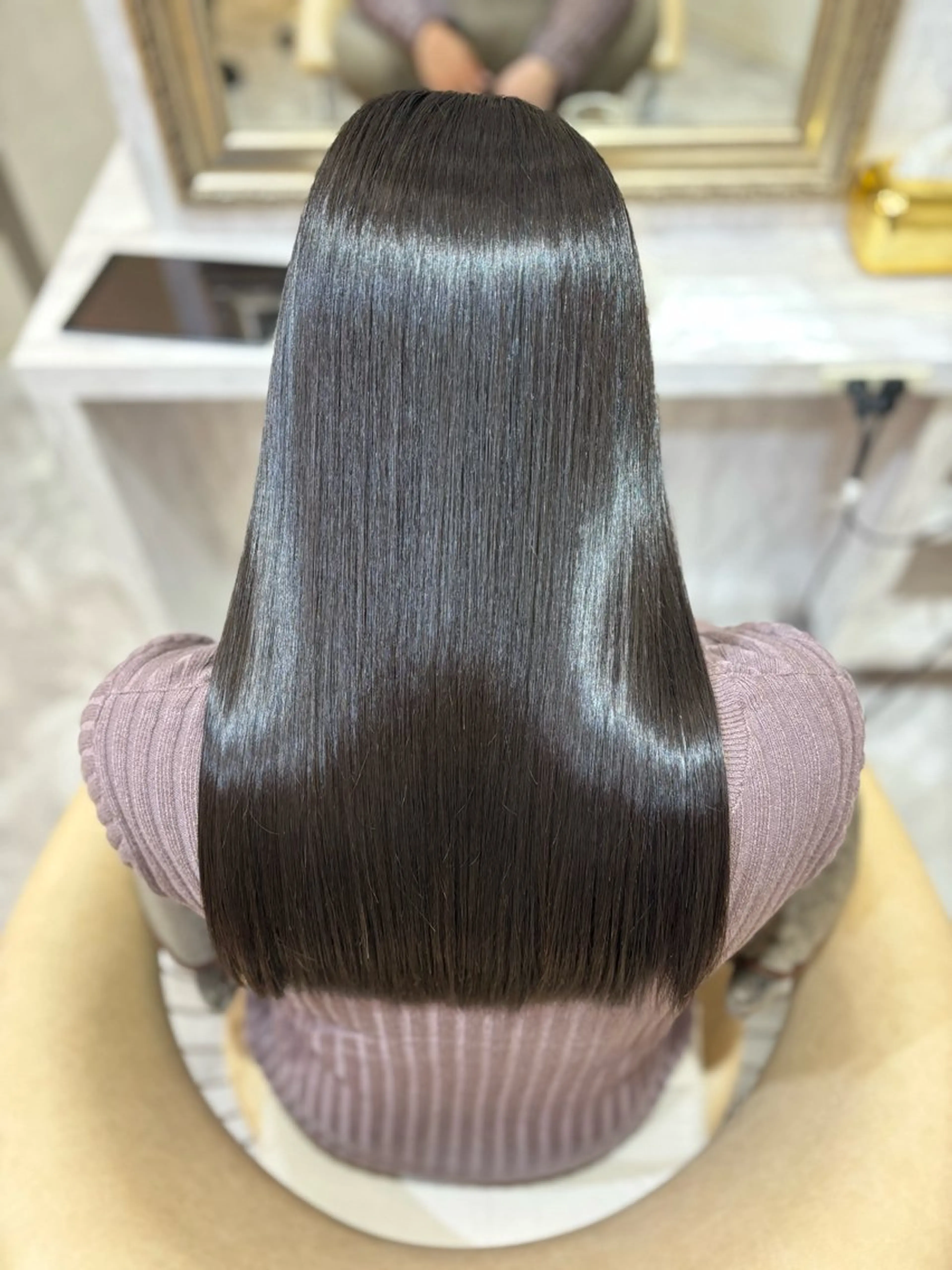 美髪矯正（縮毛矯正）+トリートメントの写真