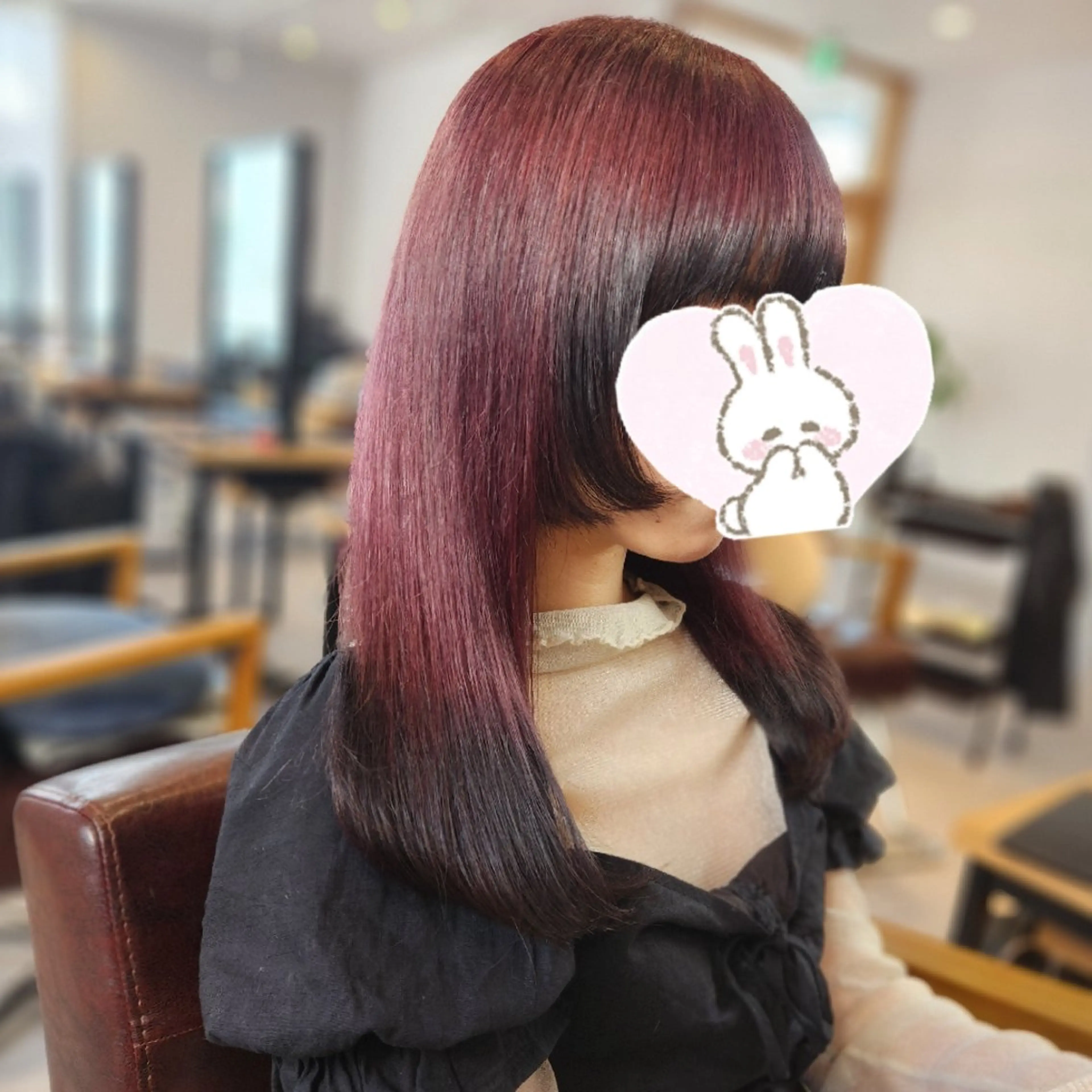 カラー セミロング ダークグレー ラベンダーカラー ピンクカラー ピンクラベンダー O.hair designers所属・シールエクステ🎀 ホシノ🕒ユウカのヘアスタイル