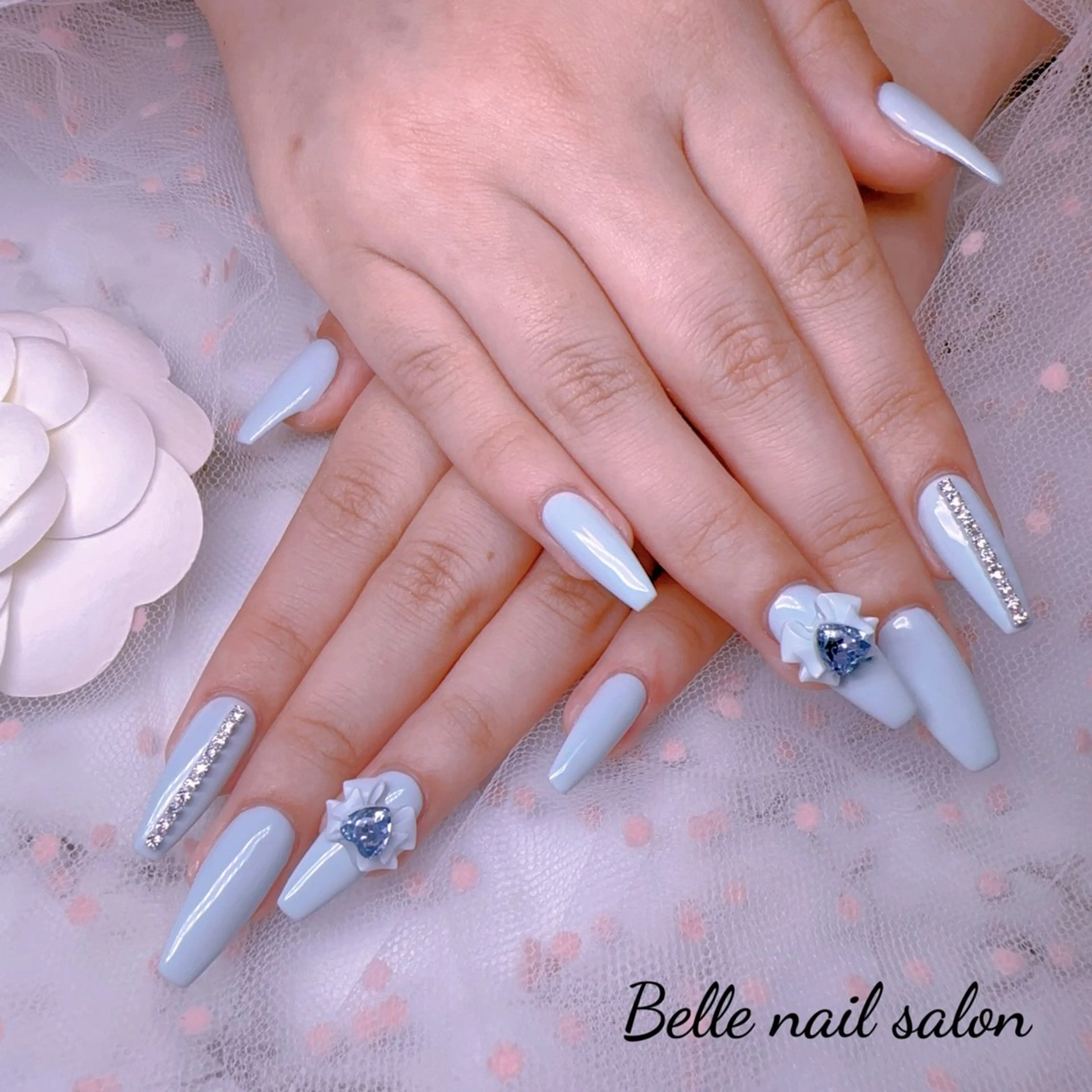 ネイル オーロラネイル 長さ出し フットネイル 韓国ネイル ラメ(グリッター) ハンドネイル Belle nail salon 新小岩のネイルデザイン