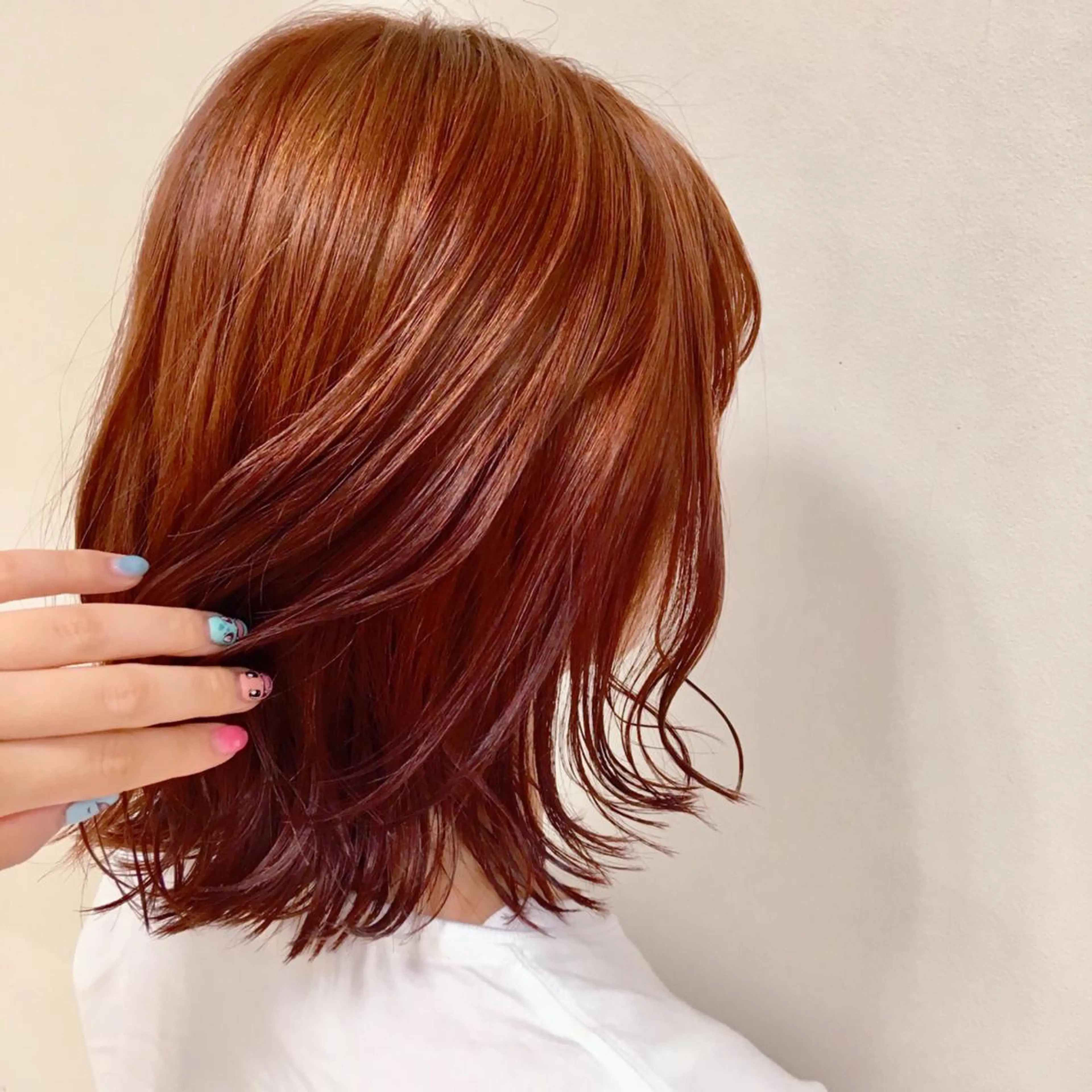 ミディアム カラー ヘアアレンジ ヘアカラー トリートメント 【Sweep】おじま のぞみのヘアスタイル