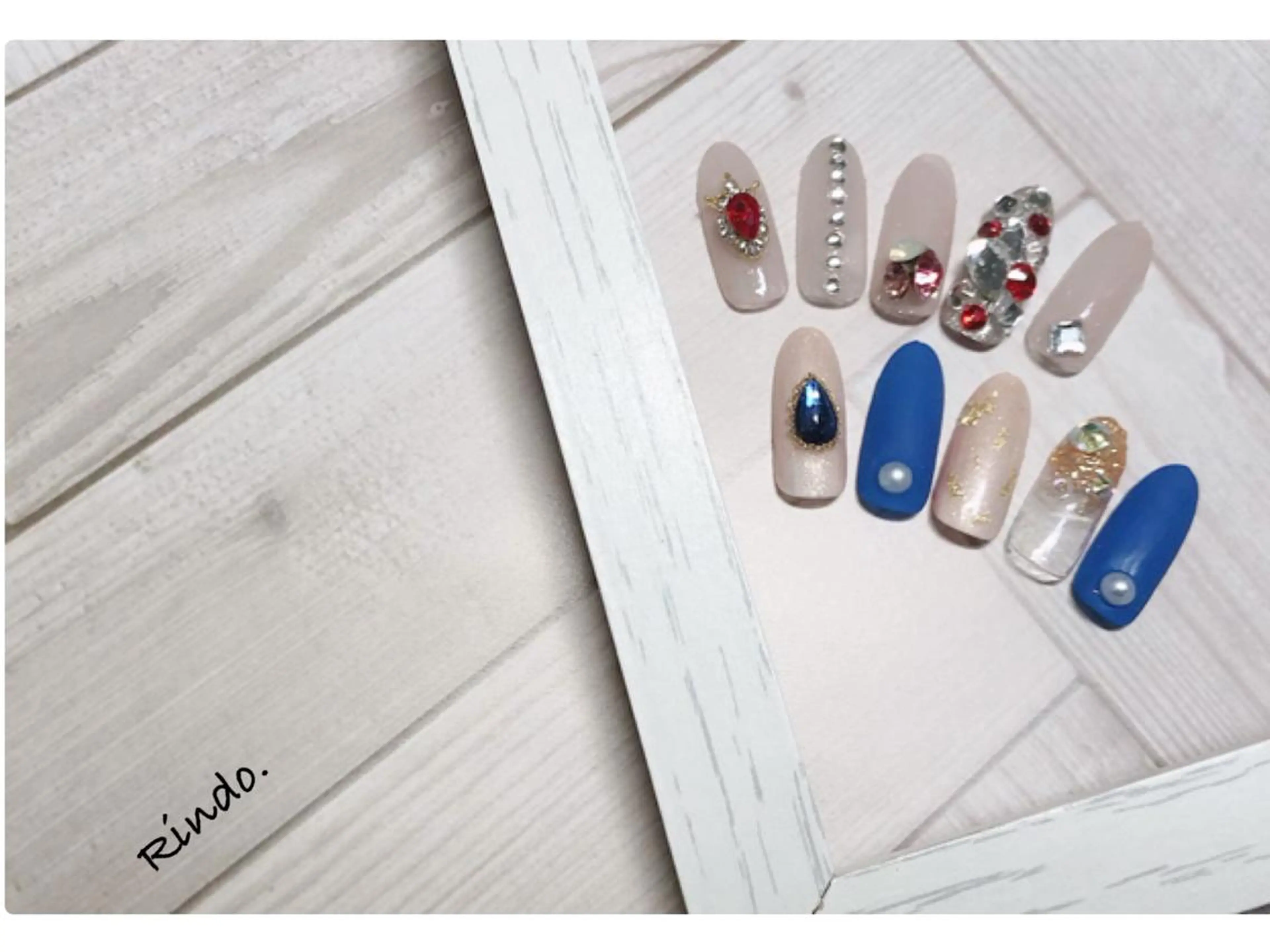 ネイル キラキラネイル 韓国ネイル マットネイル ハンドネイル Rindo.ネイル ♡耳つぼジュエリーのその他イメージ