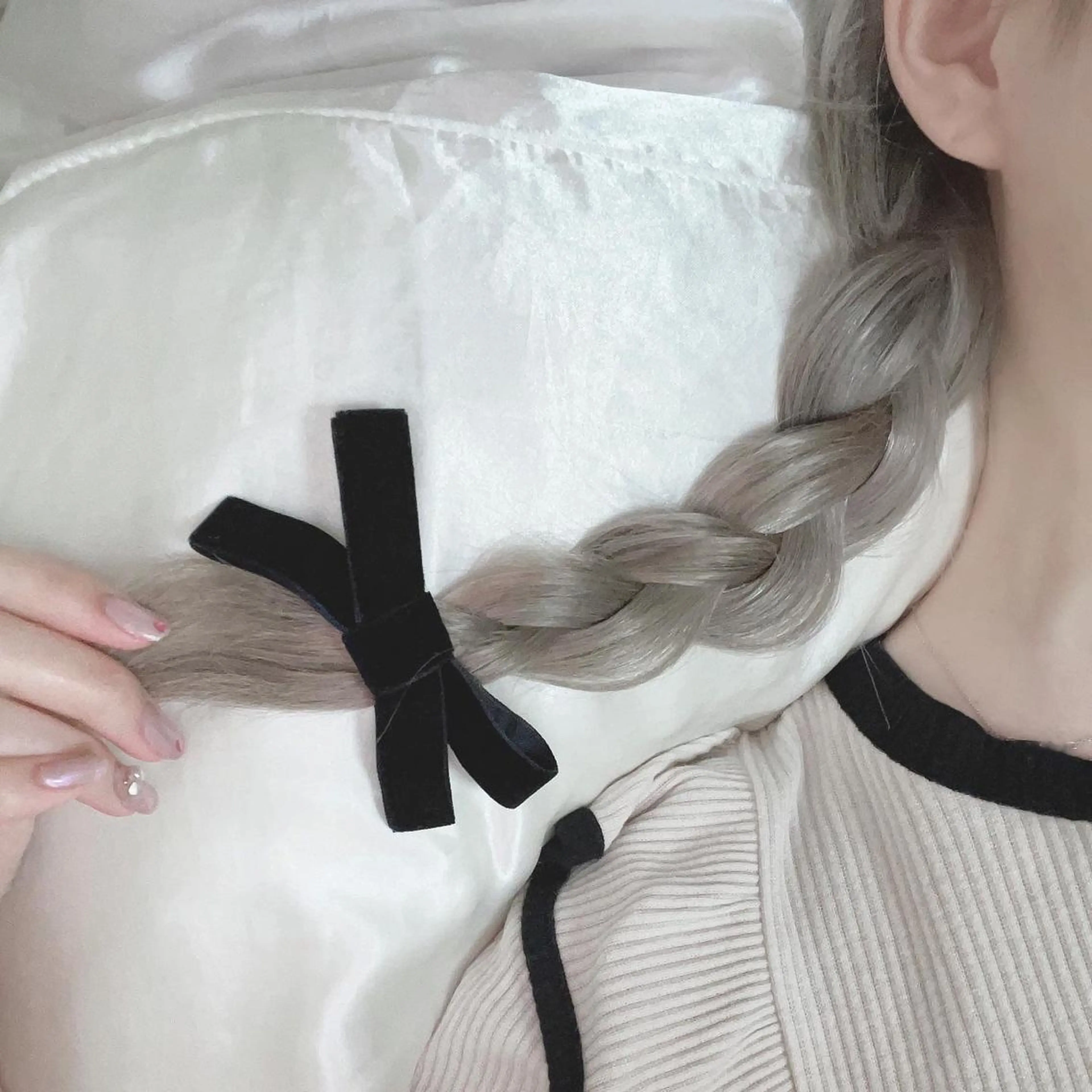 ミディアム ♡似合わせハイトーン ♡maiのヘアスタイル