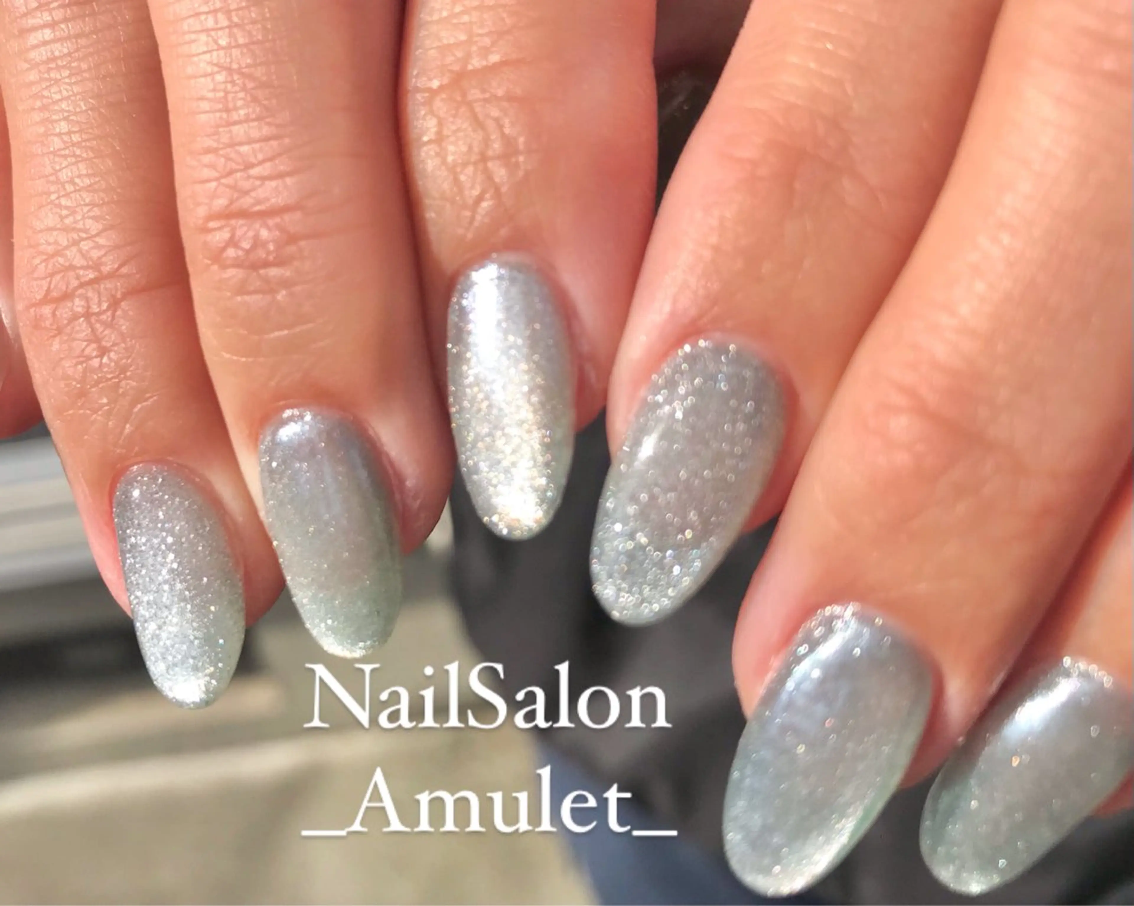 ネイル フラッシュネイル ジェルネイル 氷ネイル・うるうるネイル マグネットネイル ワンカラーネイル NailSalon _Amulet_のネイルデザイン