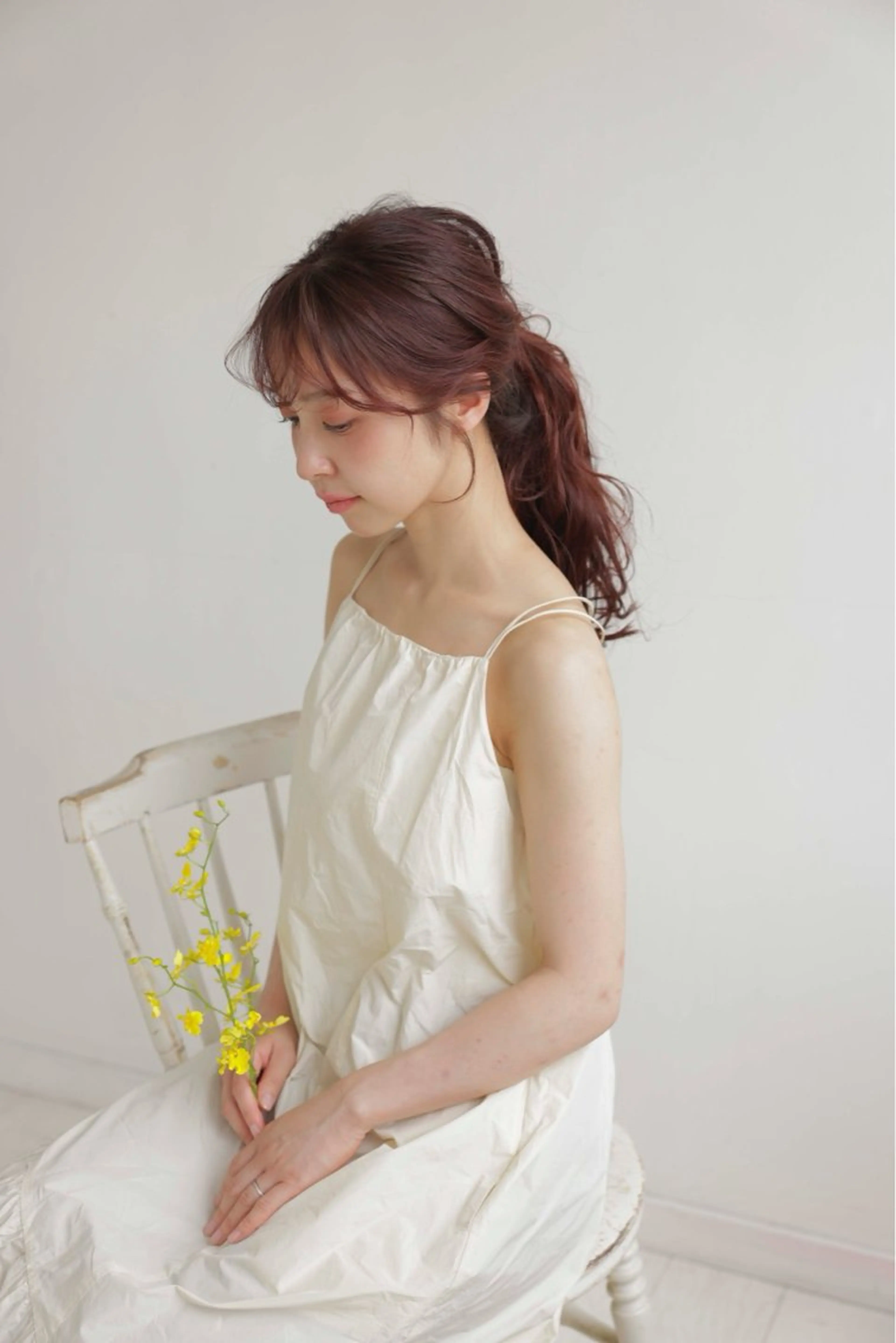 ミディアム カラー ヘアアレンジ 暖色カラー / minoriのヘアスタイル