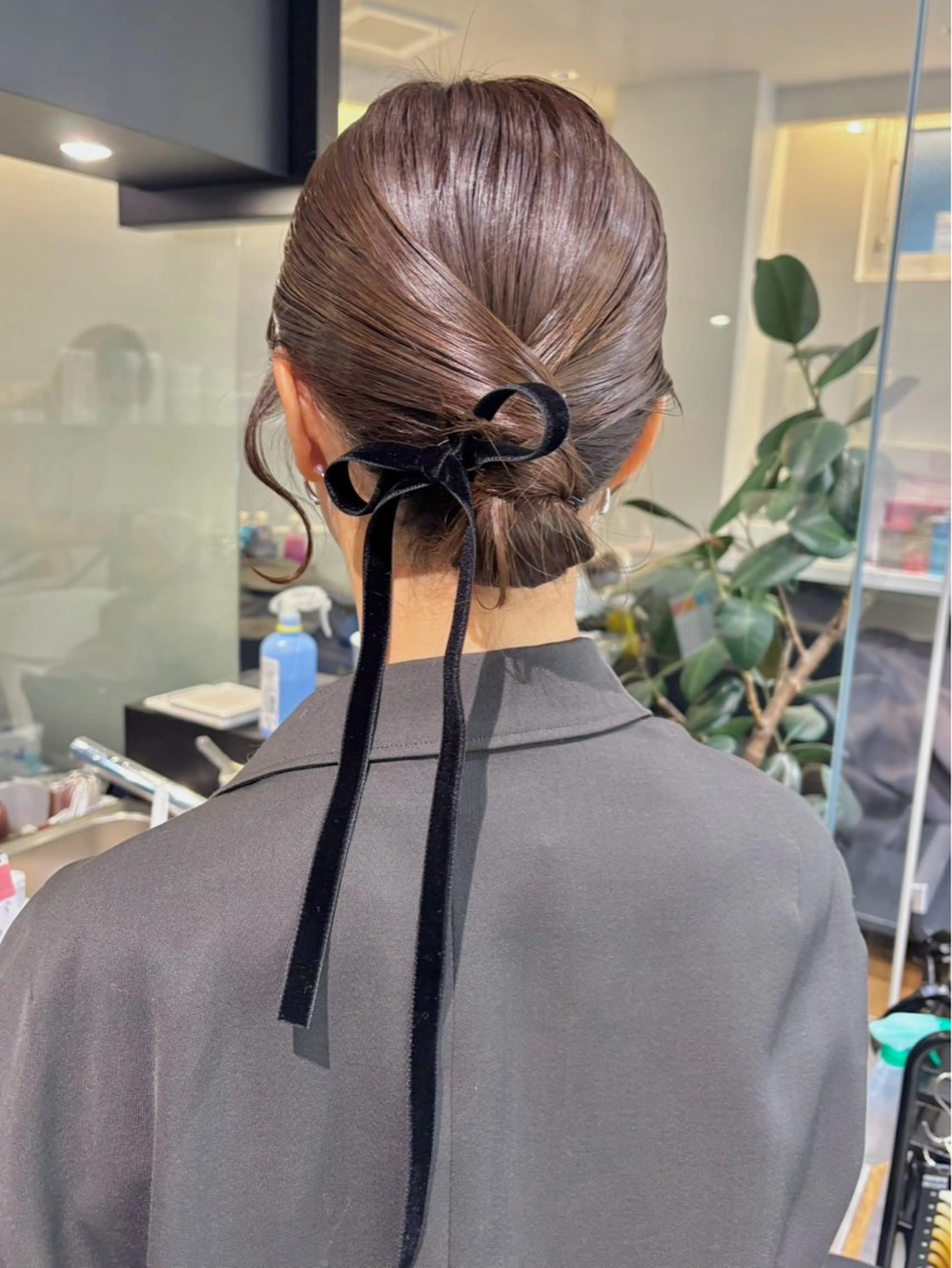 ミディアム ヘアセット ブリーチなし ダブルカラー/ゆなのヘアスタイル