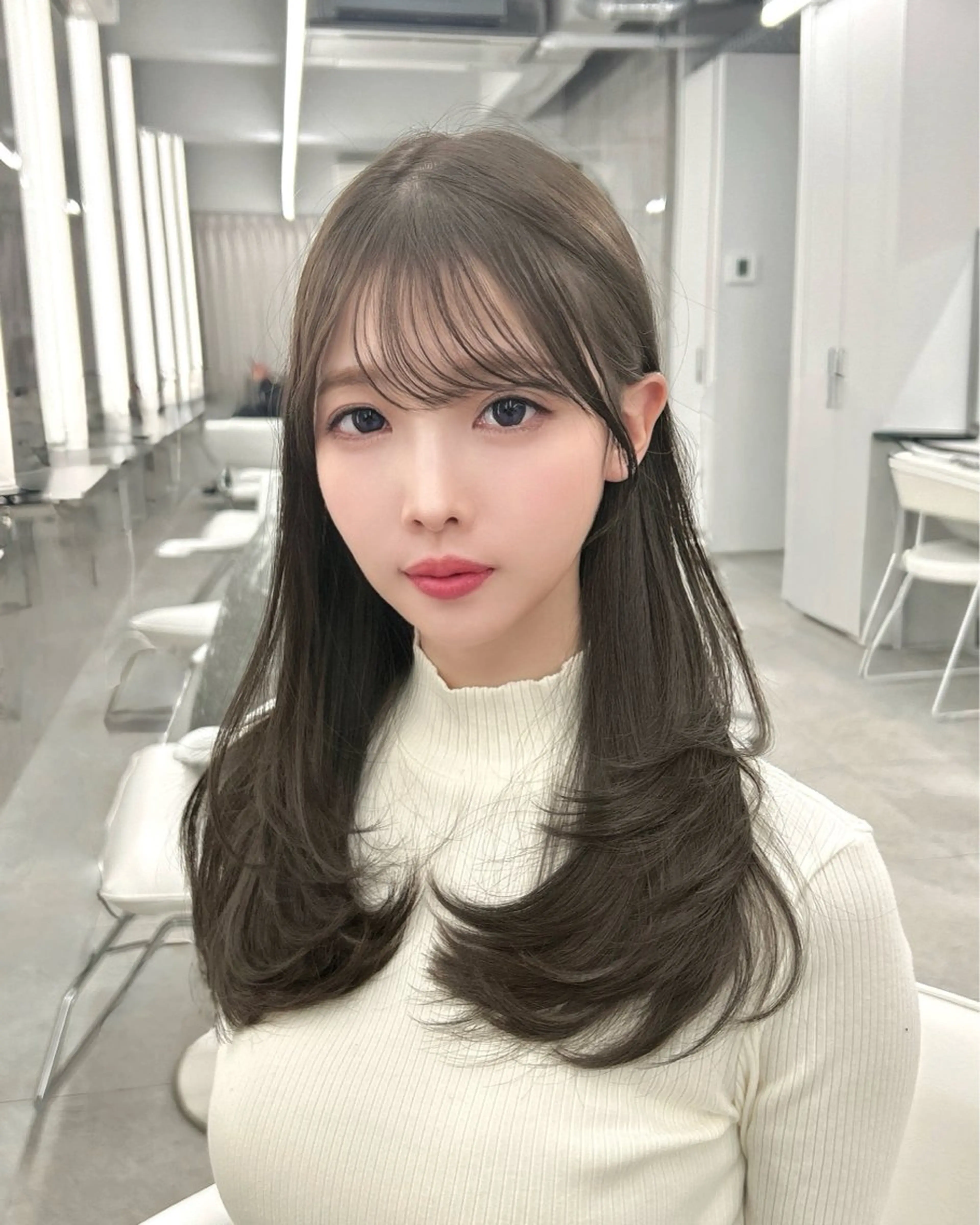 ロング 韓国顔まわり/前髪 /レイヤー/いつきのヘアスタイル