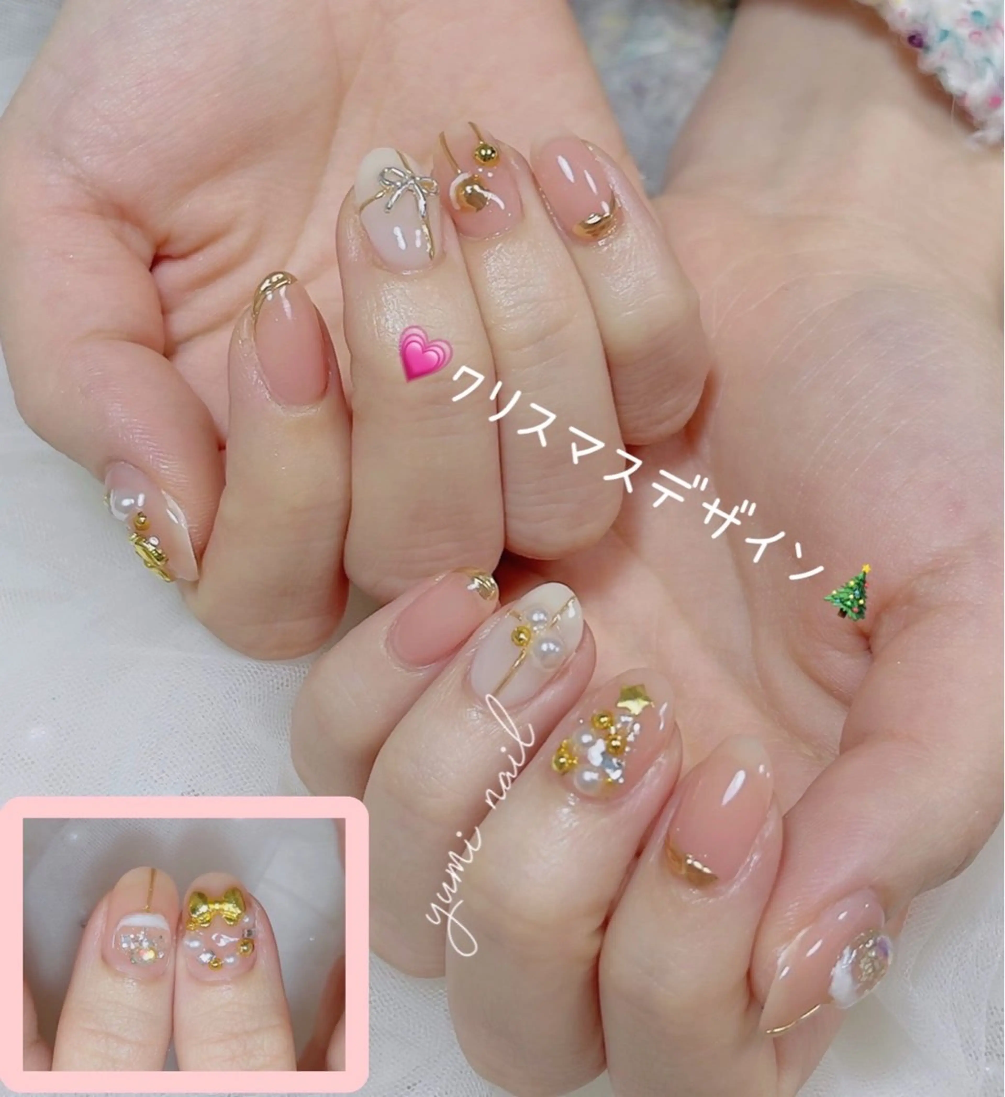 ネイル ハンドネイル 𝐲𝐮𝐦𝐢🎀 長さ出しデザイン専門のネイルデザイン