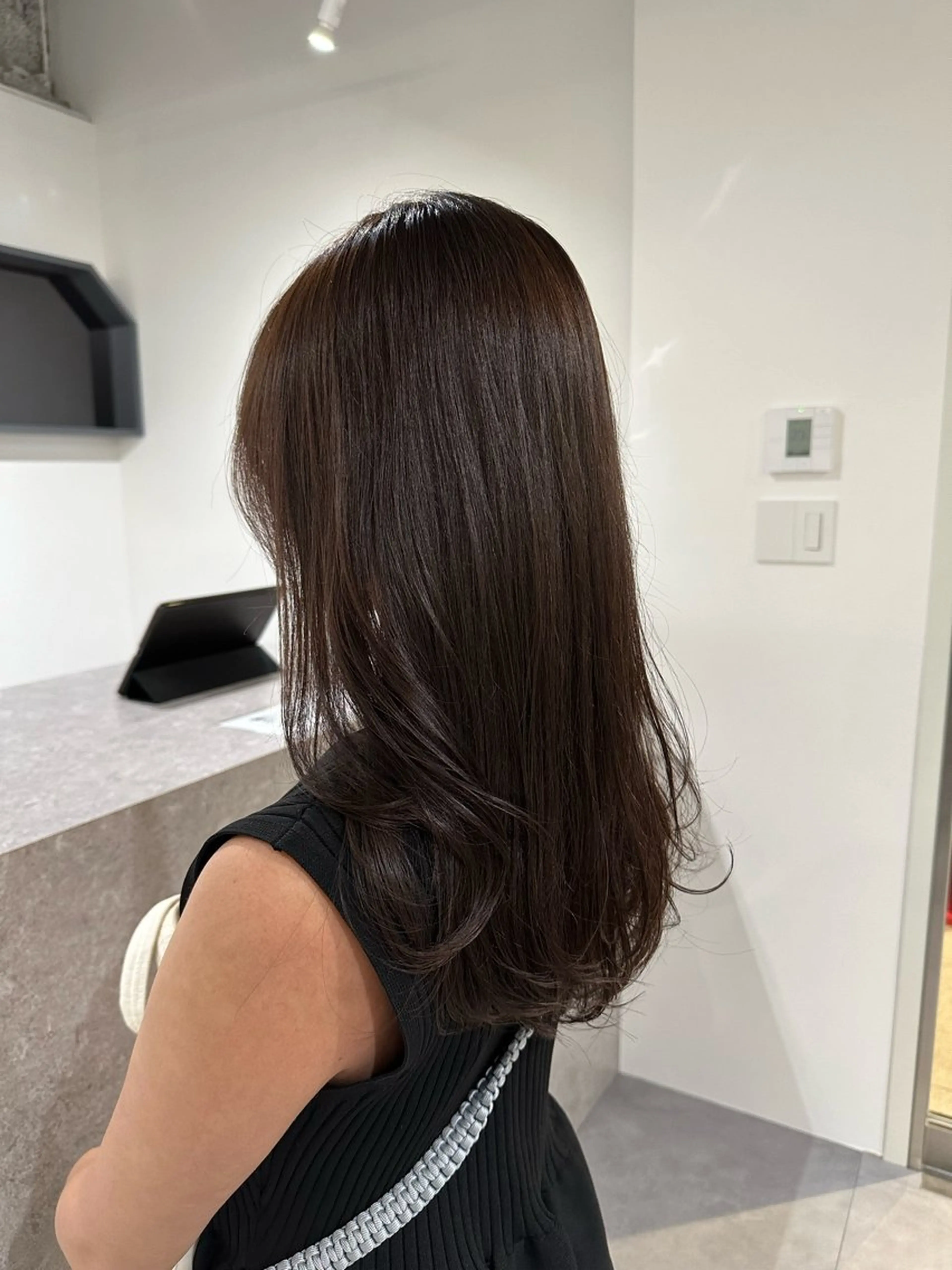 カラー アッシュ アッシュブラウン ブラウンカラー カラーモデル募集/ 森本明花のヘアスタイル