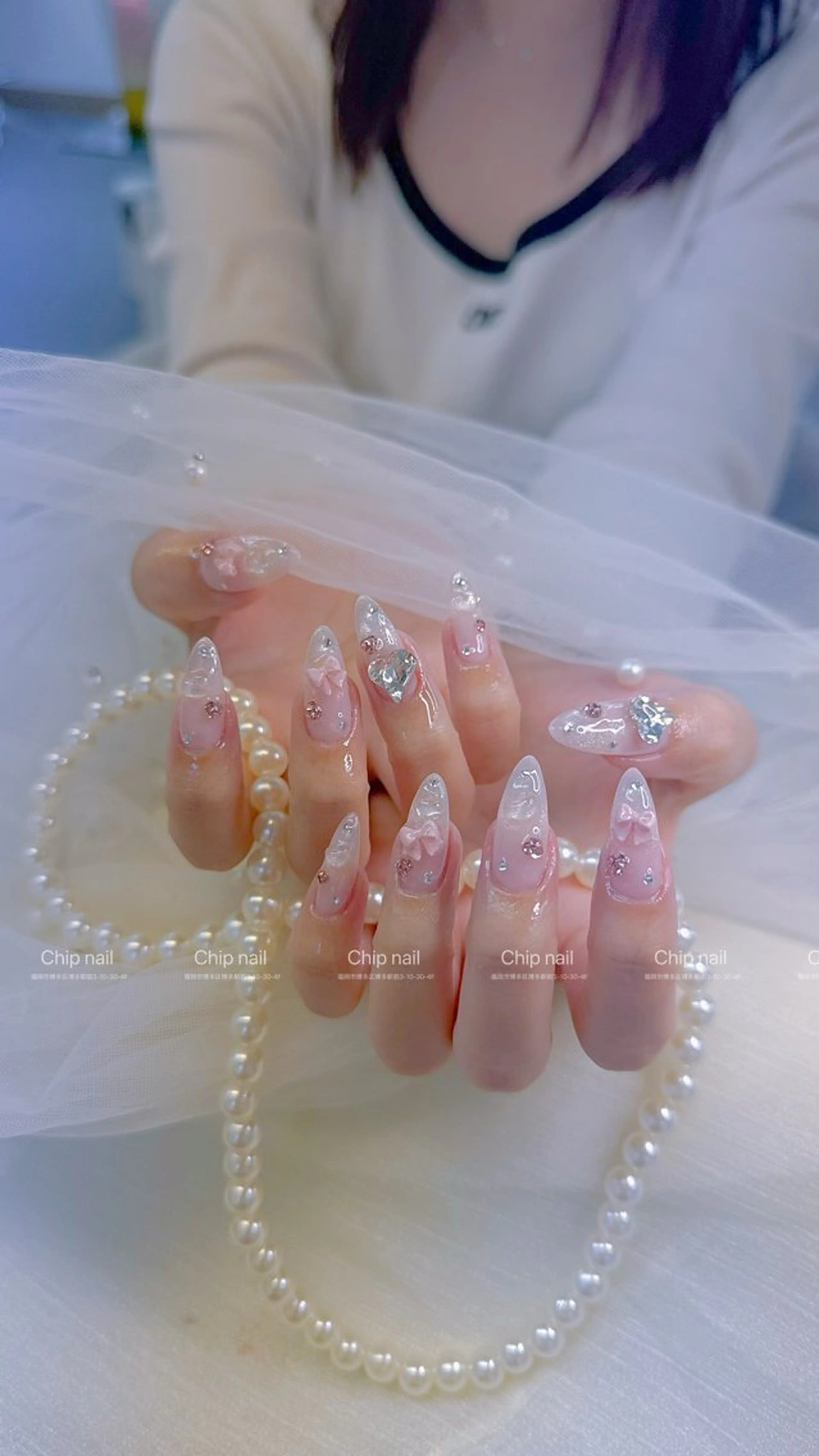ネイル ロングネイル ハンドネイル chip nail harukaのネイルデザイン