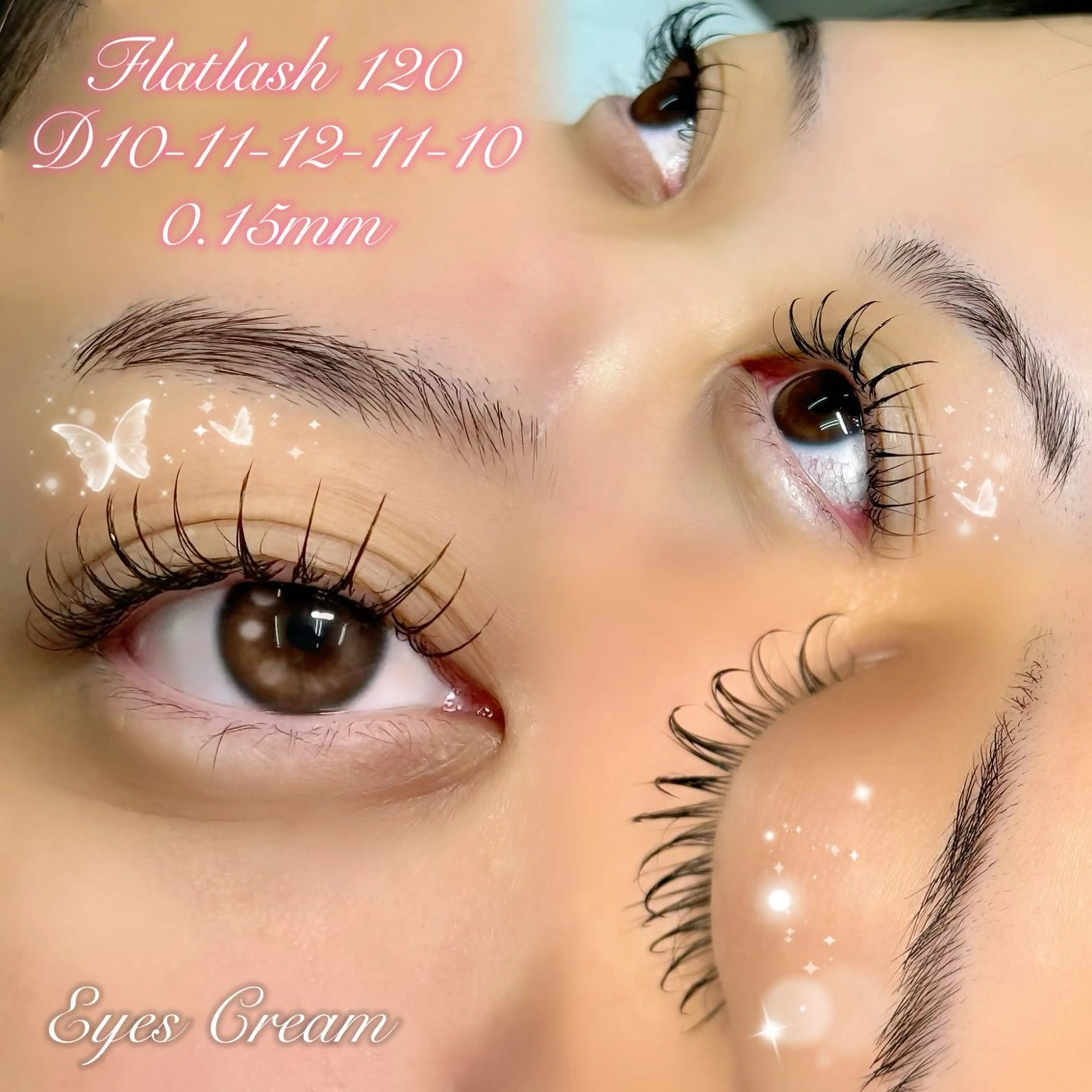 マツエク・マツパ 束感まつ毛 フラットラッシュ Eyes Cream SAYAのマツエク・マツパデザイン