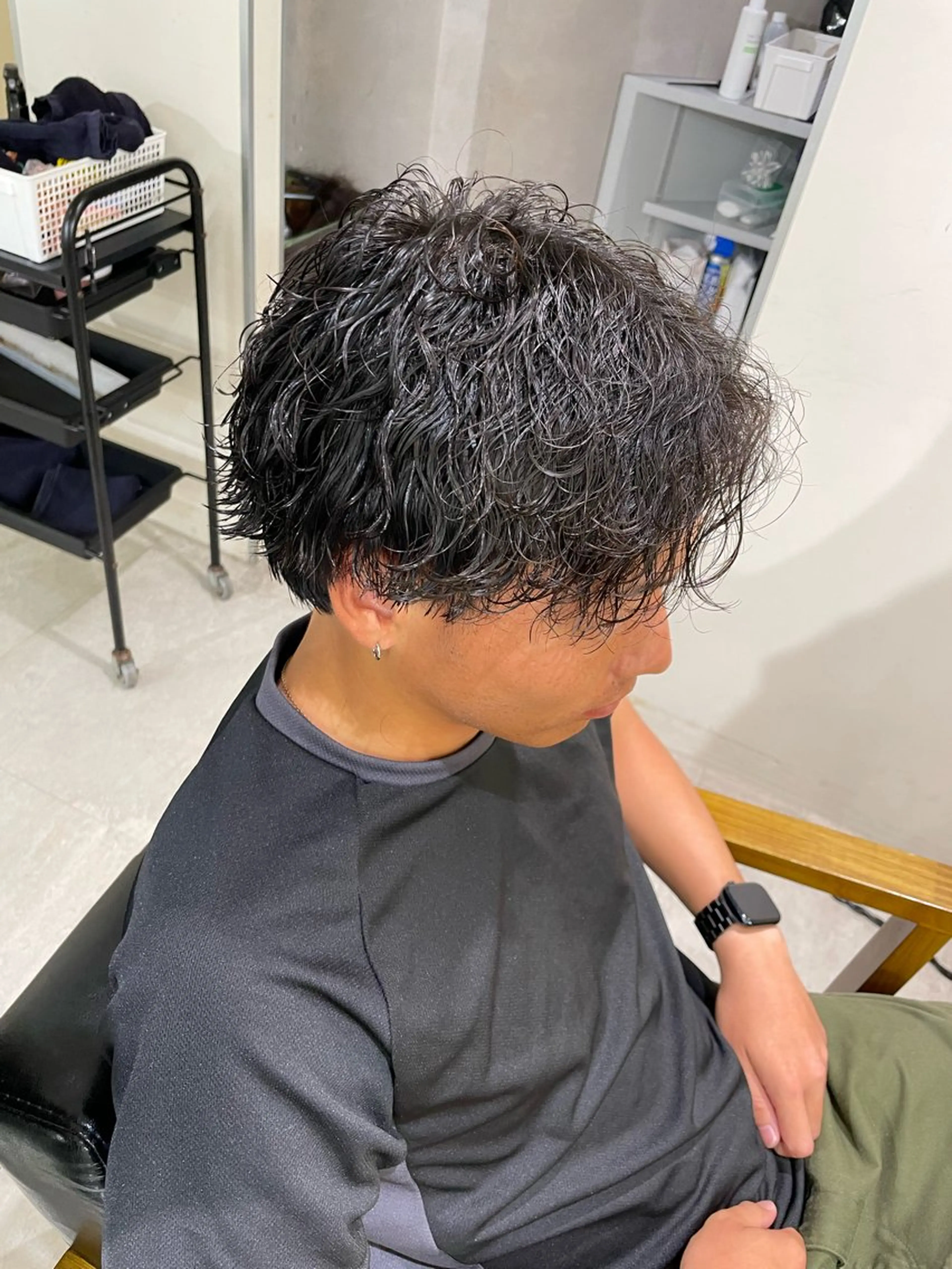 ショート パーマ メンズ カット パーマ マエダ リョウのヘアスタイル