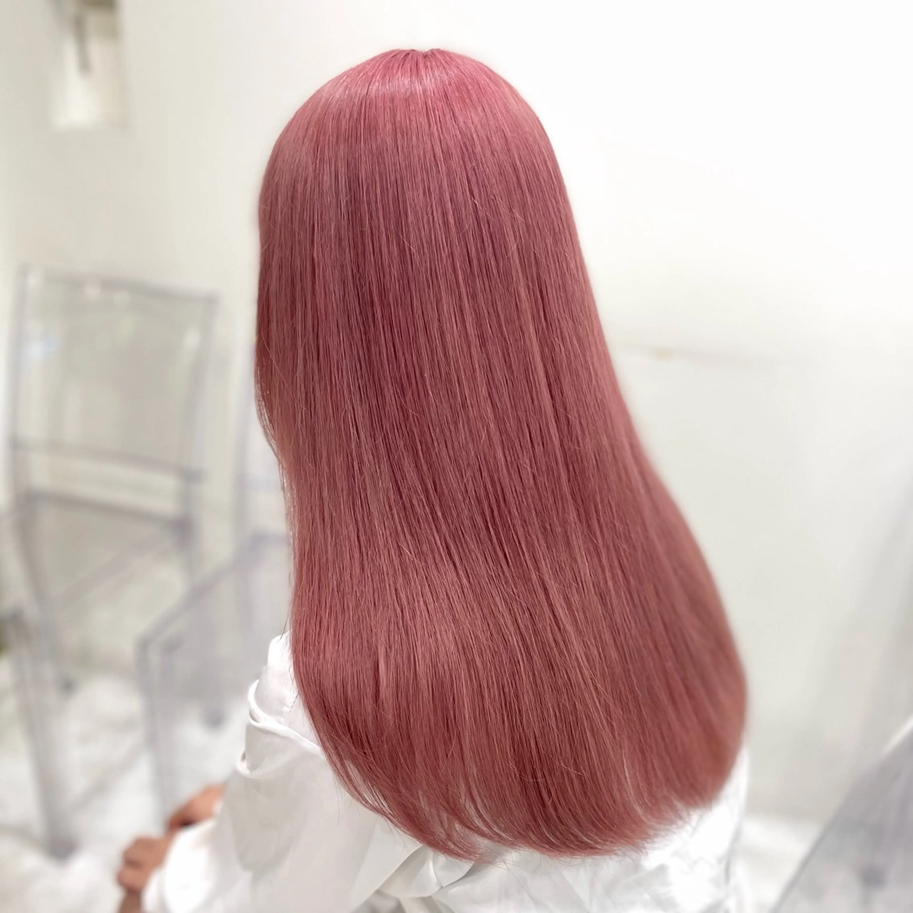 ロング カラー ベージュカラー ピンクカラー ピンクベージュ ヘアカラー トリートメント ヘアセット 色落ち綺麗🩰ハイ トーン🎀RINKAのヘアスタイル