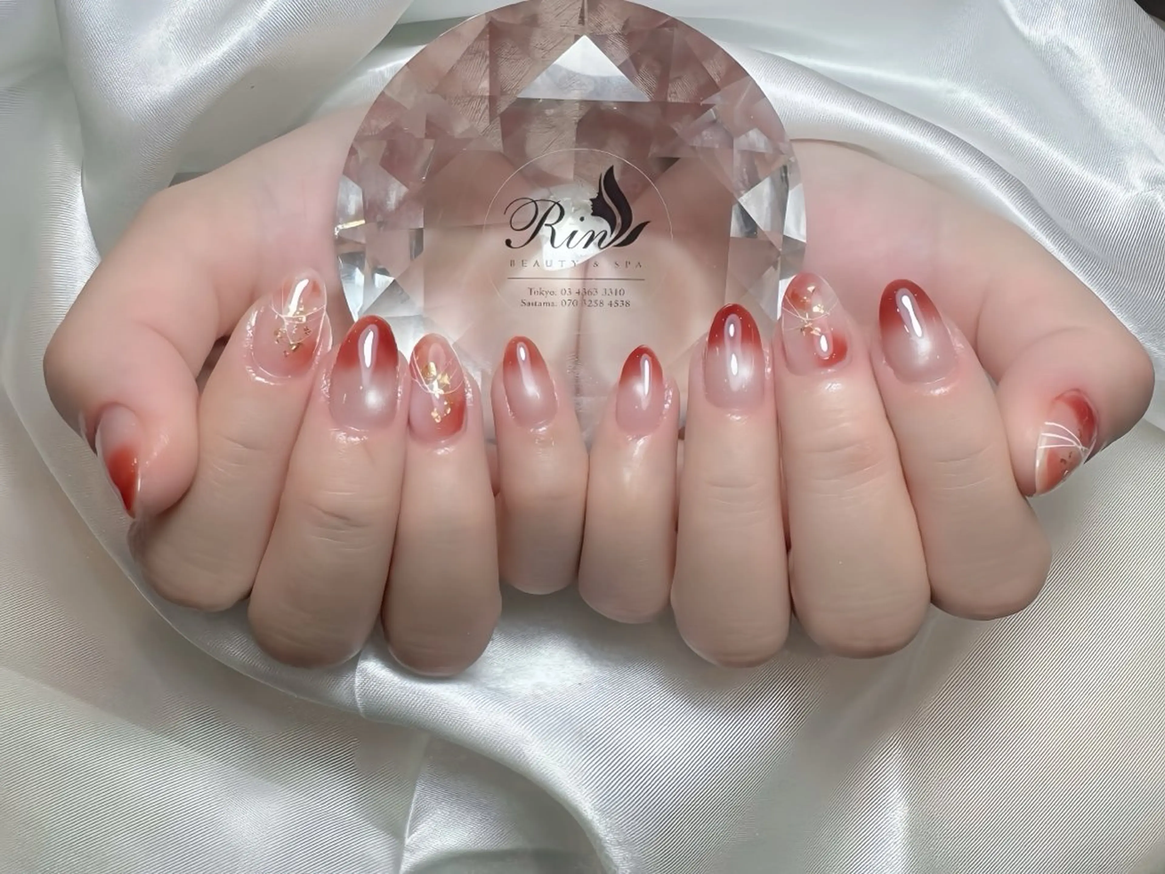 ネイル アートネイル チークネイル ジェルネイル ロングネイル マグネットネイル ハンドネイル Rin Nail 新大久保店のネイルデザイン