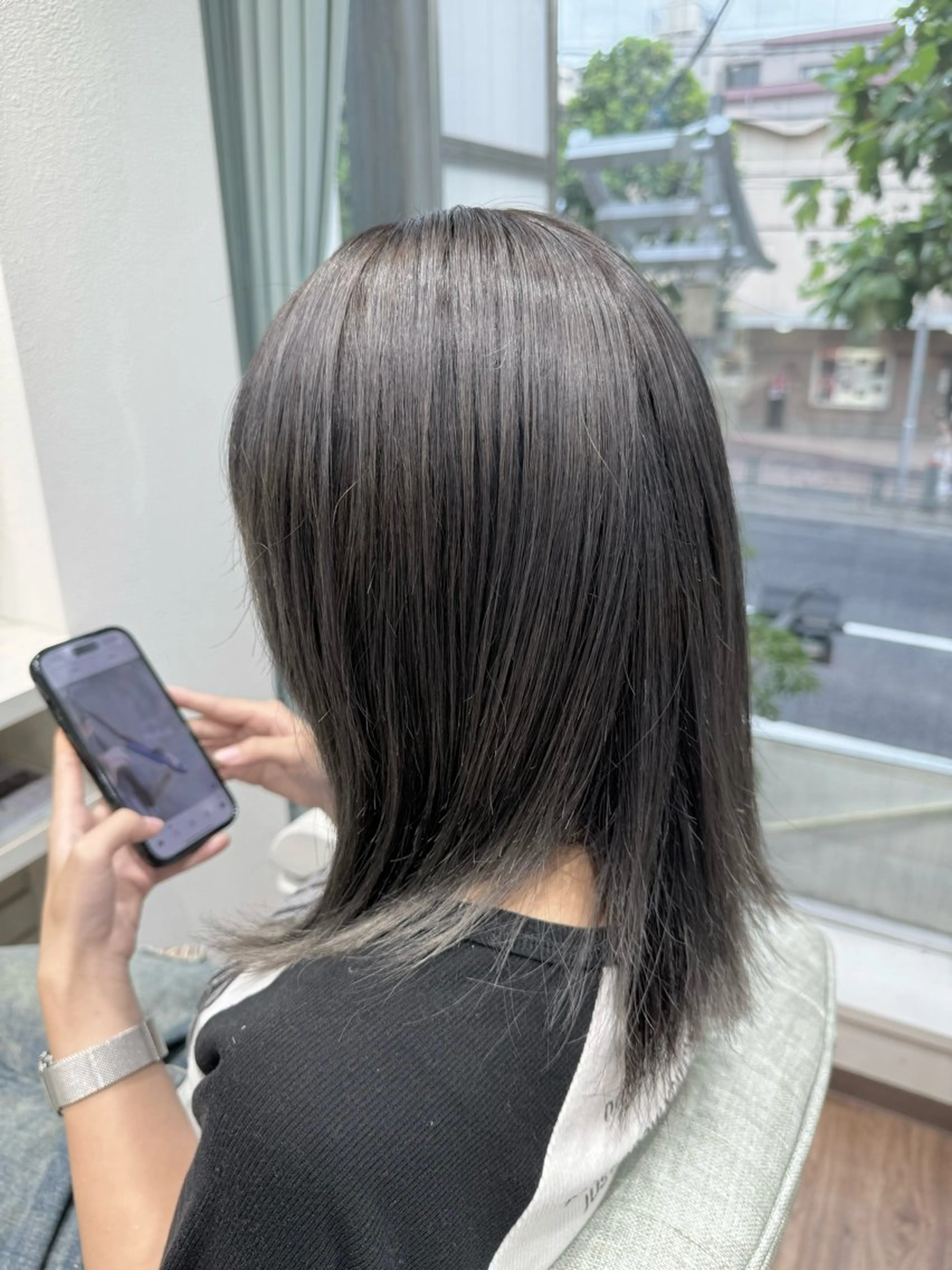 ミディアム カラー グレージュ Ruset所属・ハイトーン/ボブ特化 /美髪矯正/SOMAのヘアスタイル