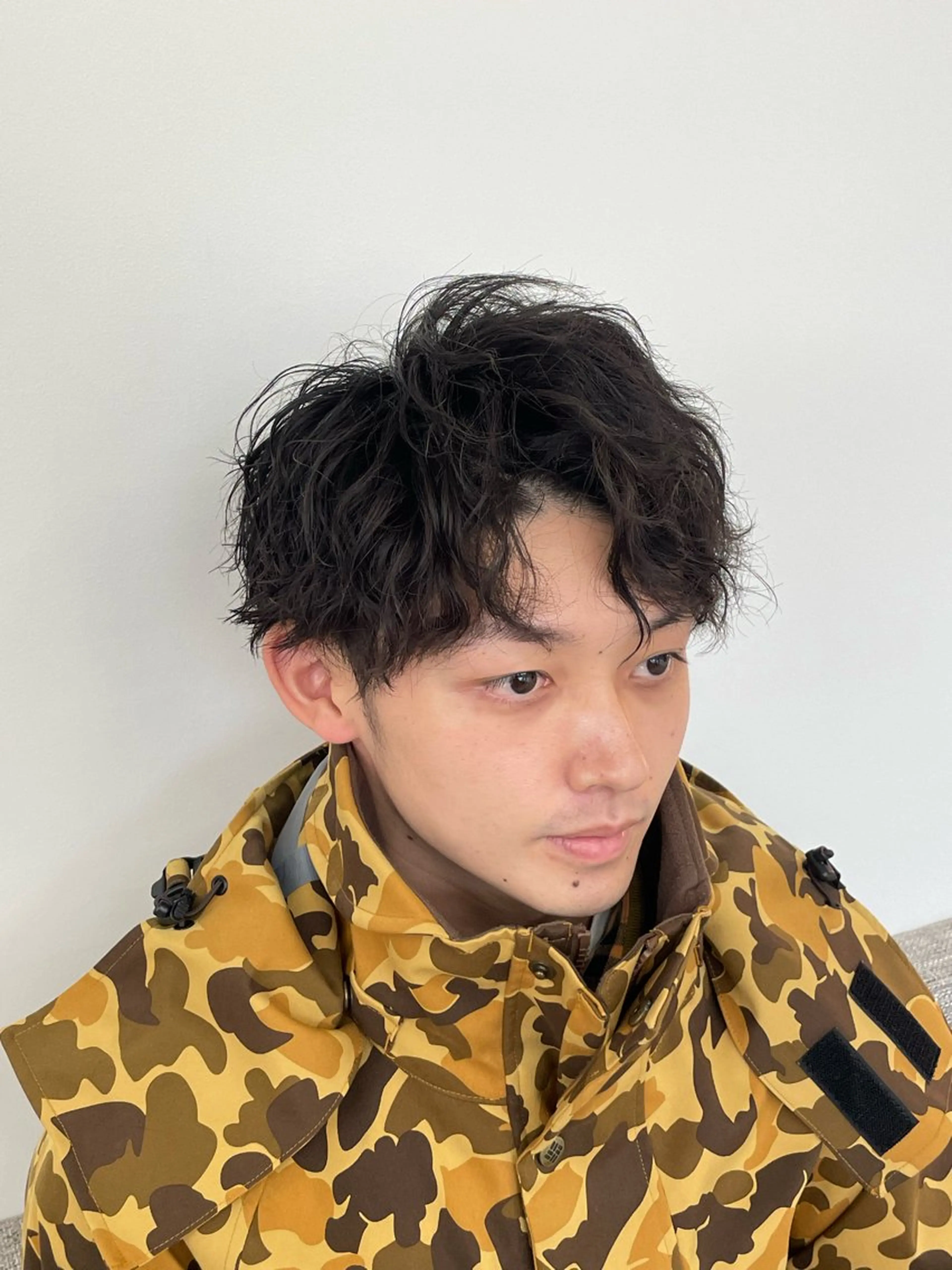 ショート パーマ メンズ アップバング 髙田 聖弥のヘアスタイル