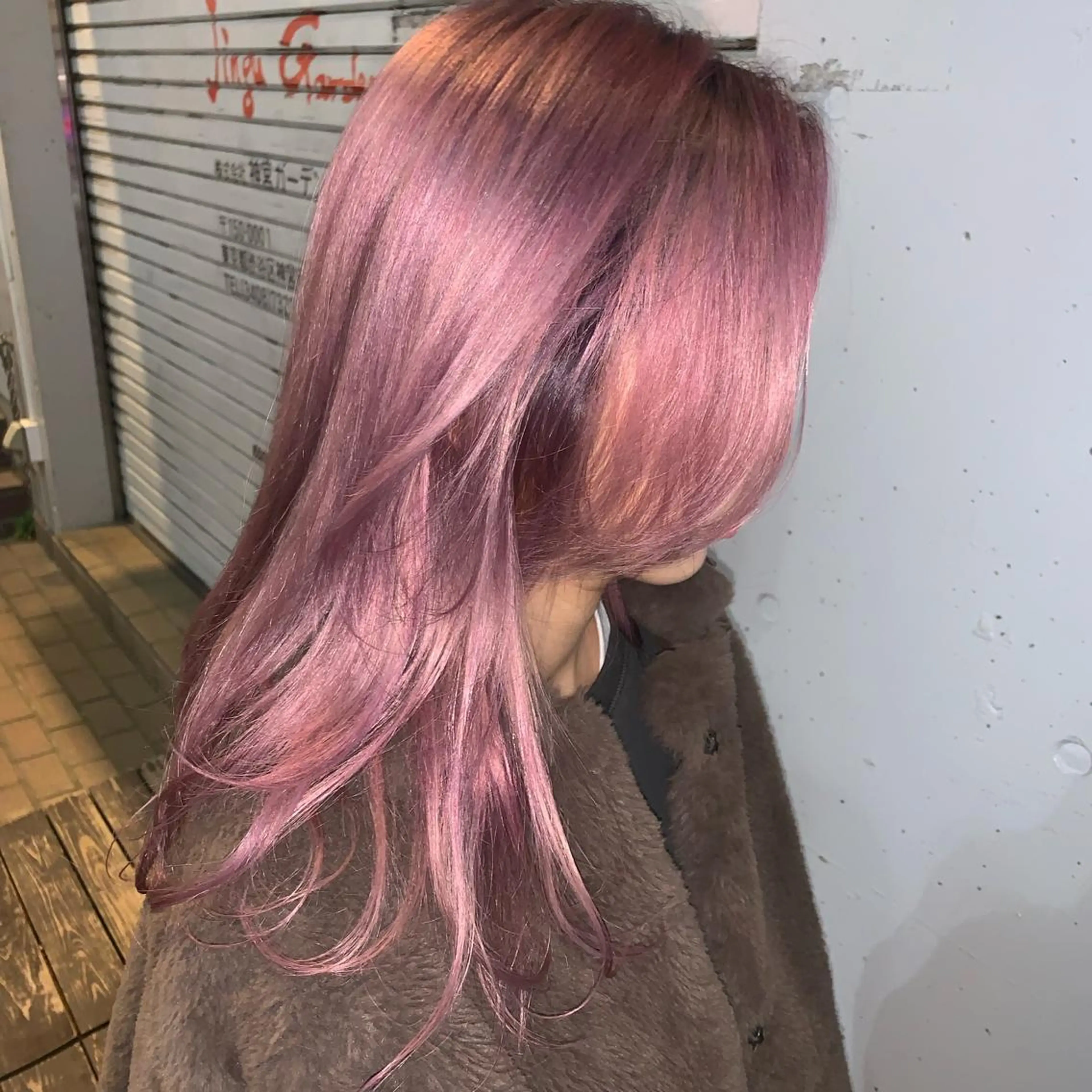 ロング カラー ピンクベージュ/新潟 万代/高橋桃葉🍑のヘアスタイル