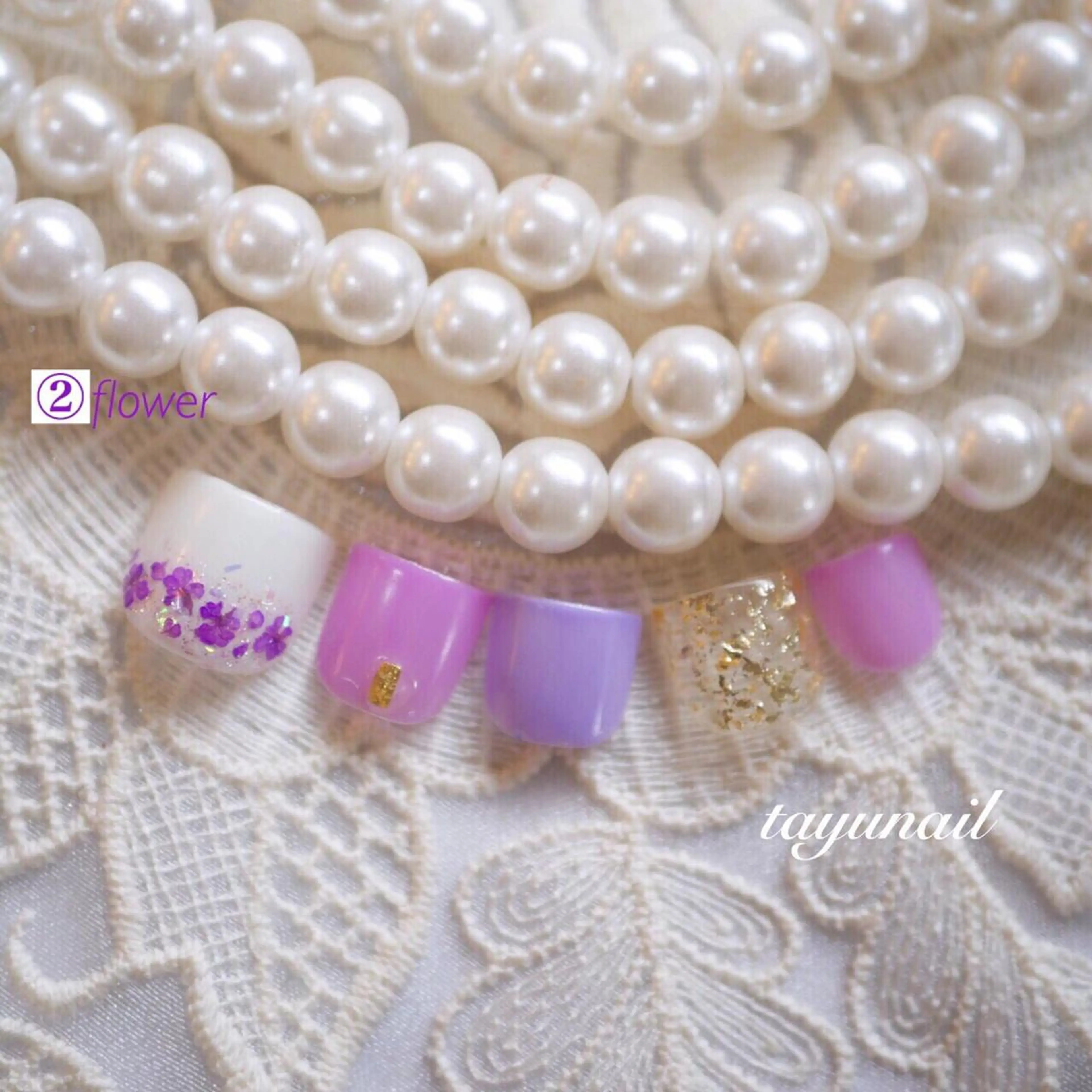 ネイル フットネイル ネイルサロン・ネイルスクール　たゆnail所属・ネイルサロン 【たゆnail】のネイルデザイン