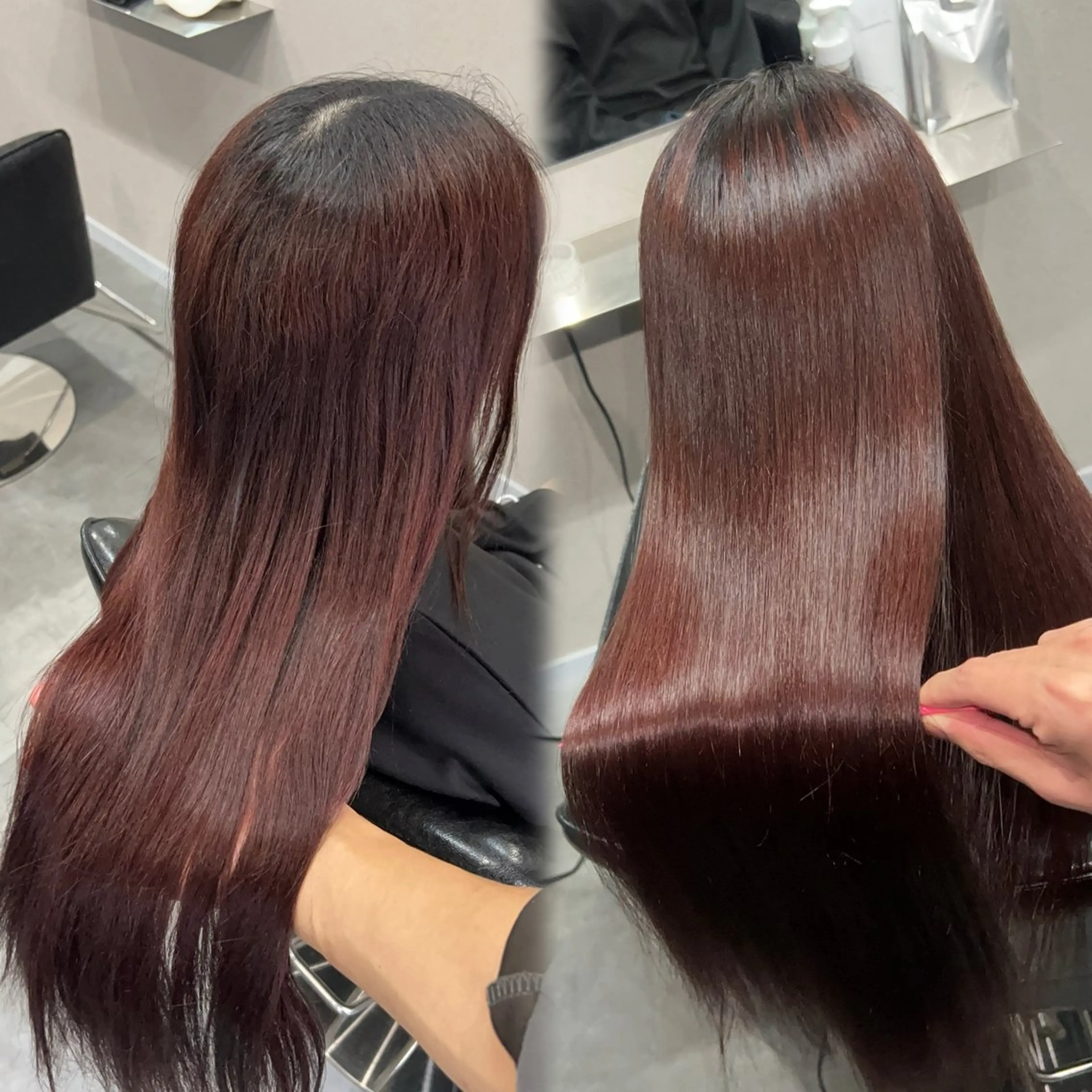 ロング 縮毛矯正 ヘアカラー 縮毛矯正 haircare salon elan joie所属・豊橋駅前/池田こうき /美髪矯正/髪質改善のヘアスタイル