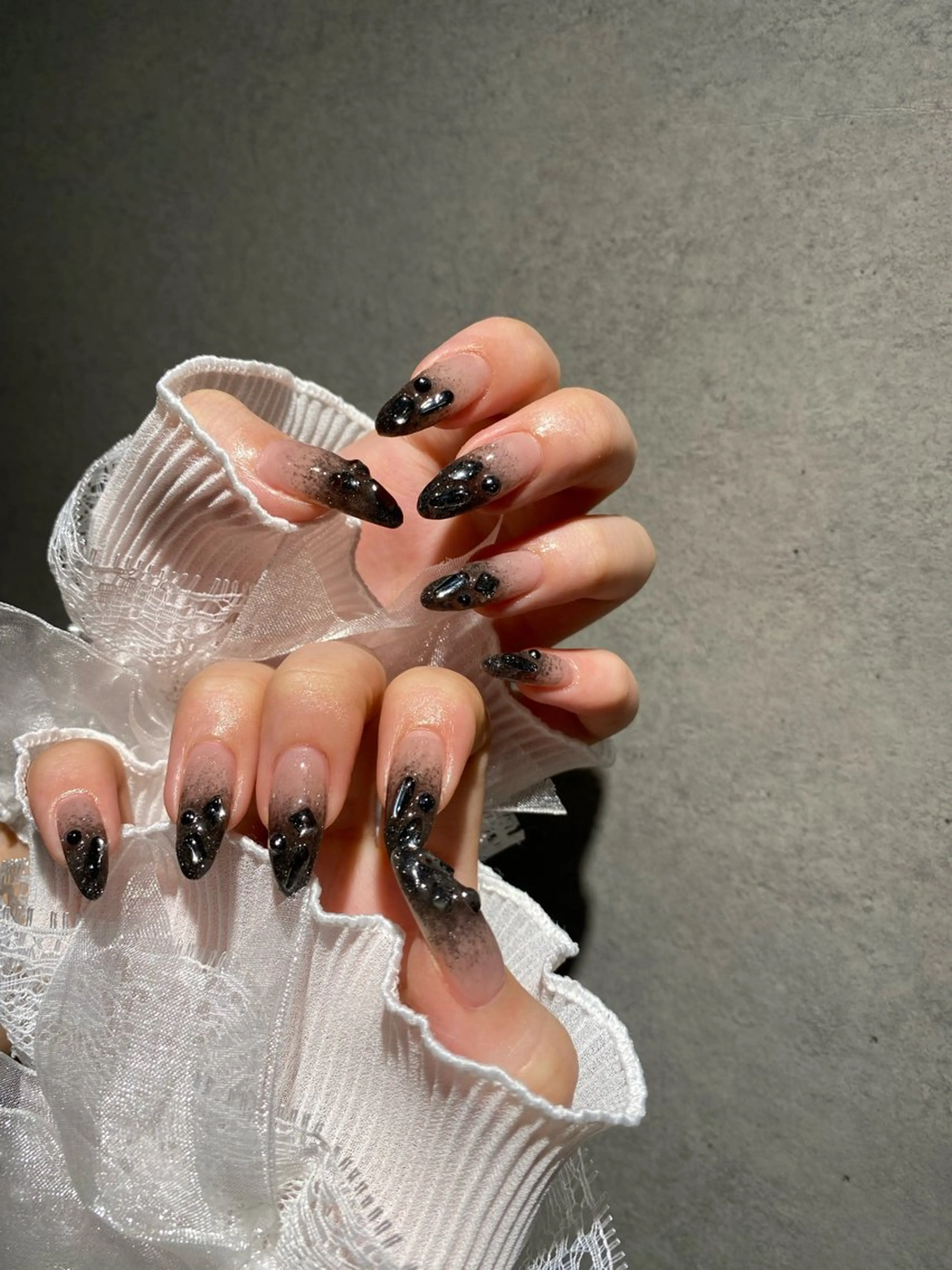 ネイル I-nailロング /ワンホン/キラキラのネイルデザイン