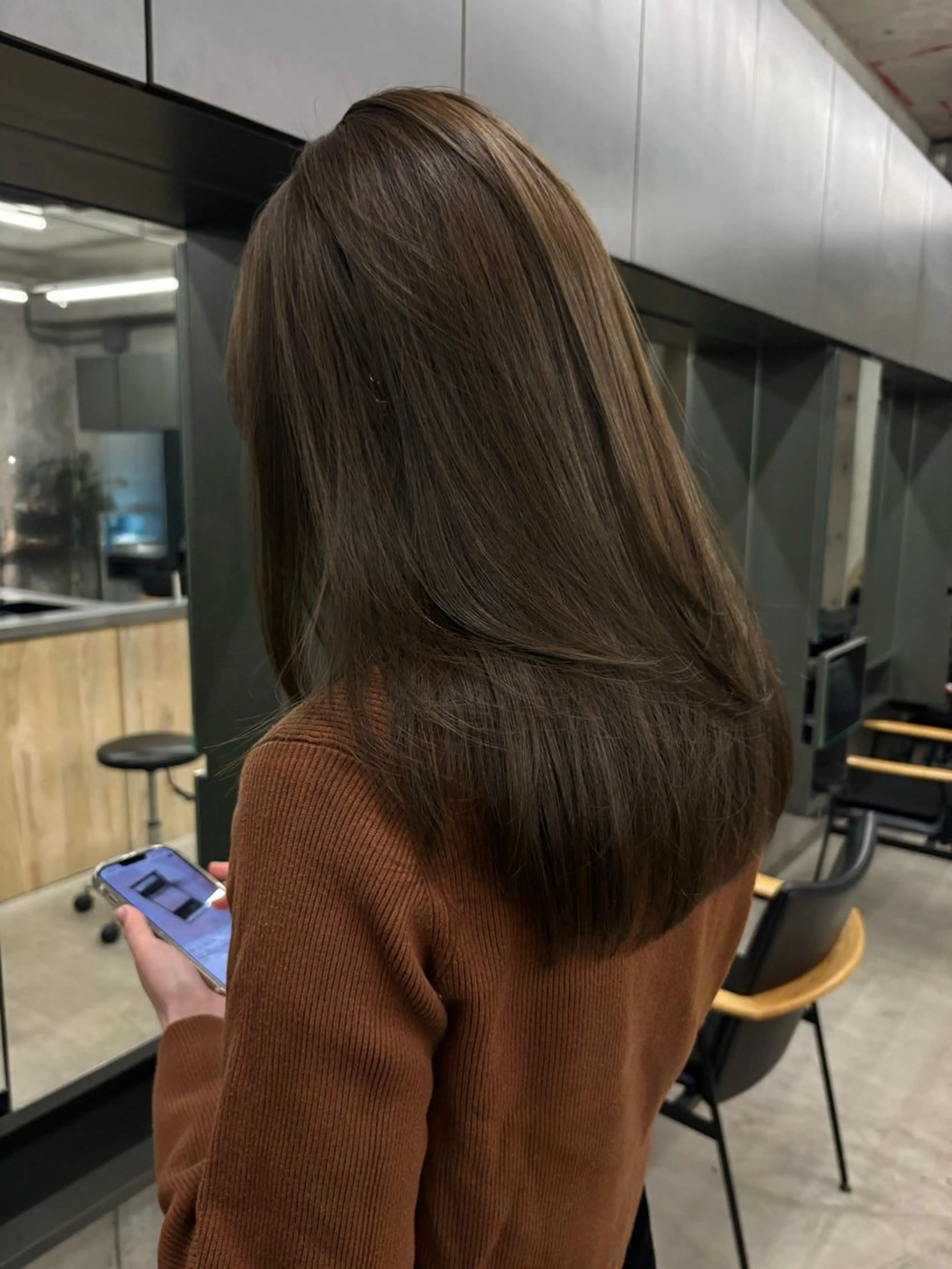 セミロング カラー カット ヘアカラー トリートメント レイヤー/柔色 カラー/SAkiのヘアスタイル