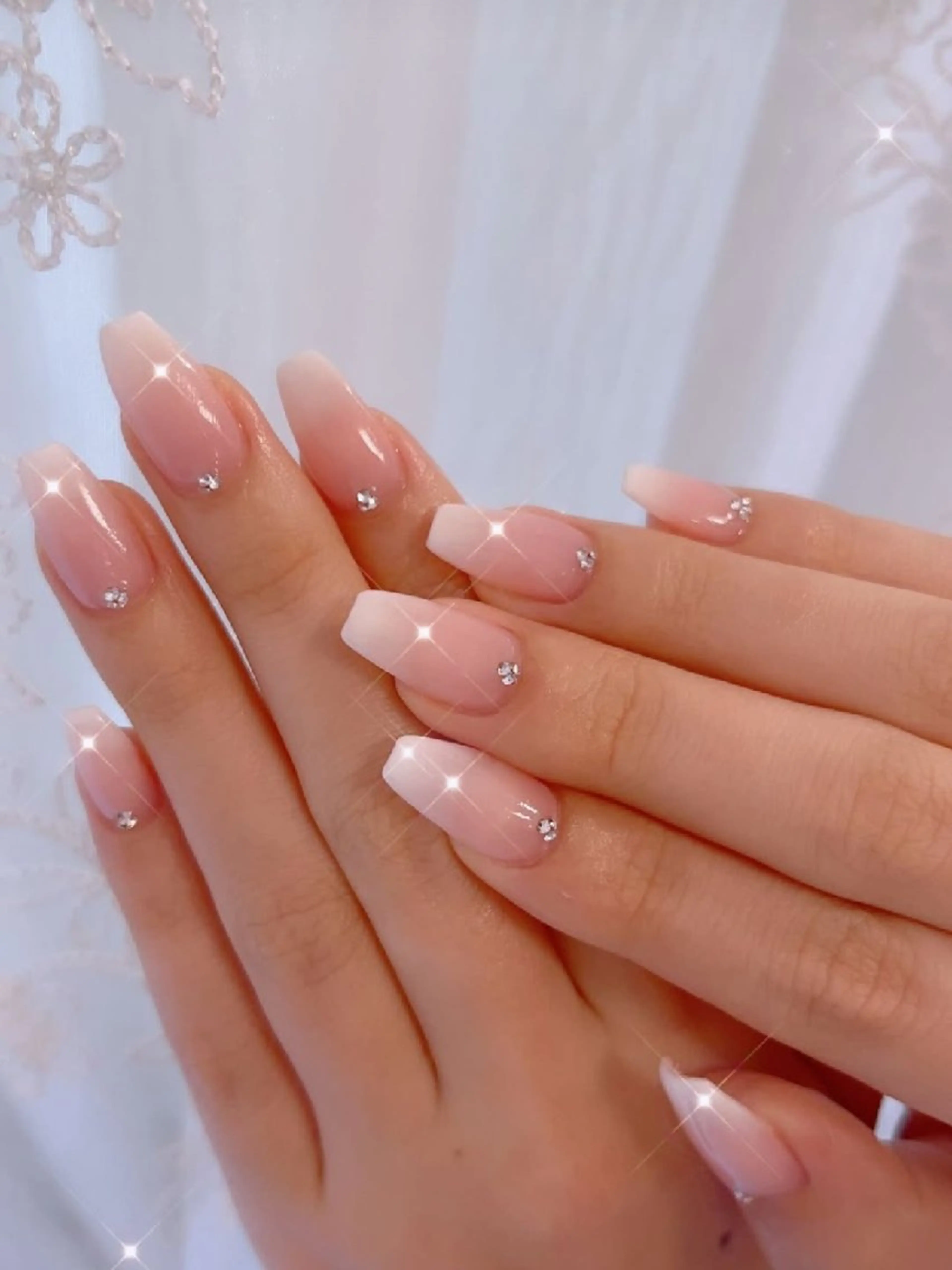 ネイル 長さ出し ジェルネイル 韓国ネイル マグネットネイル ニュアンスネイル ハンドネイル I LOVE ME  NAIL.｡.:*♡のネイルデザイン