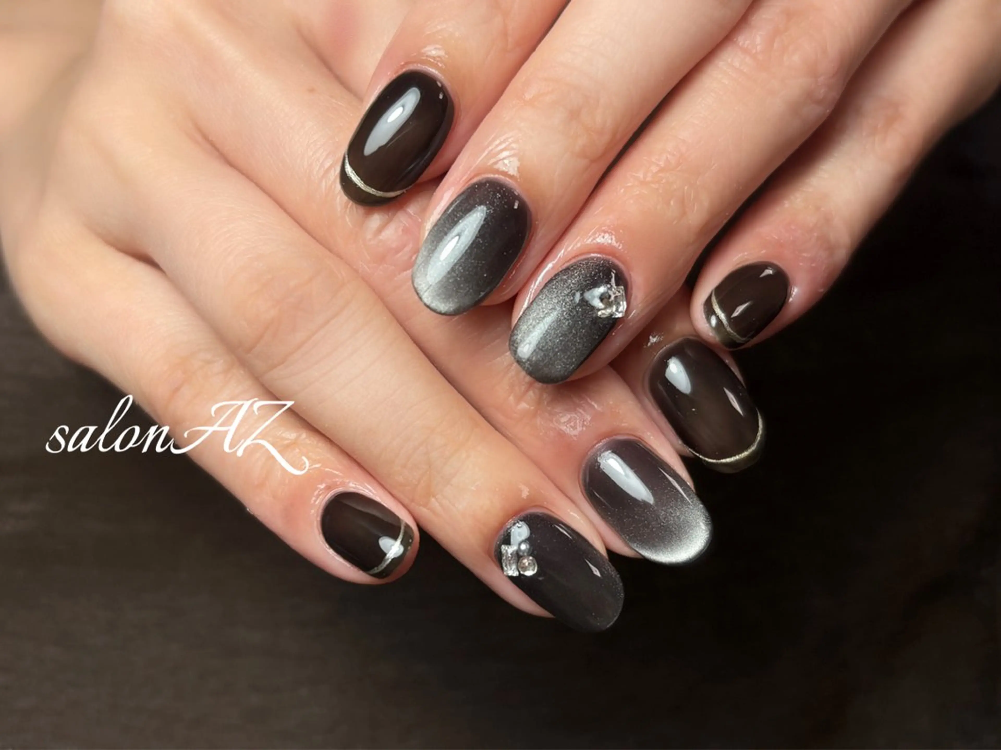 ネイル アートネイル 長さ出し フットネイル フレンチネイル ジェルネイル ハンドネイル salon AZのネイルデザイン