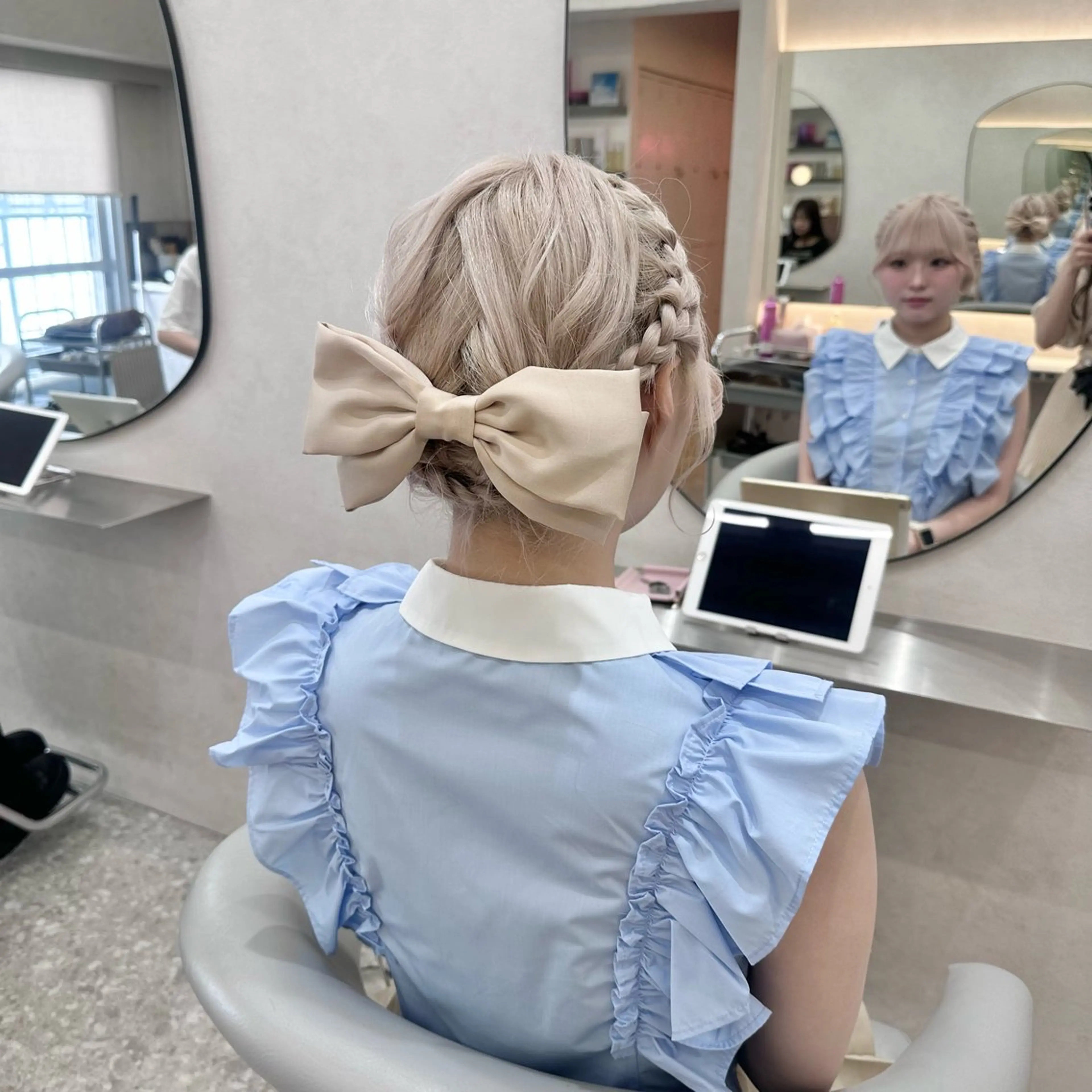 【🪞アップスタイル🪞】ポニーテール/シニヨン/まとめ髪/編みおろし/ツインテール/お団子/羊ヘア等🪄︎︎✨の写真