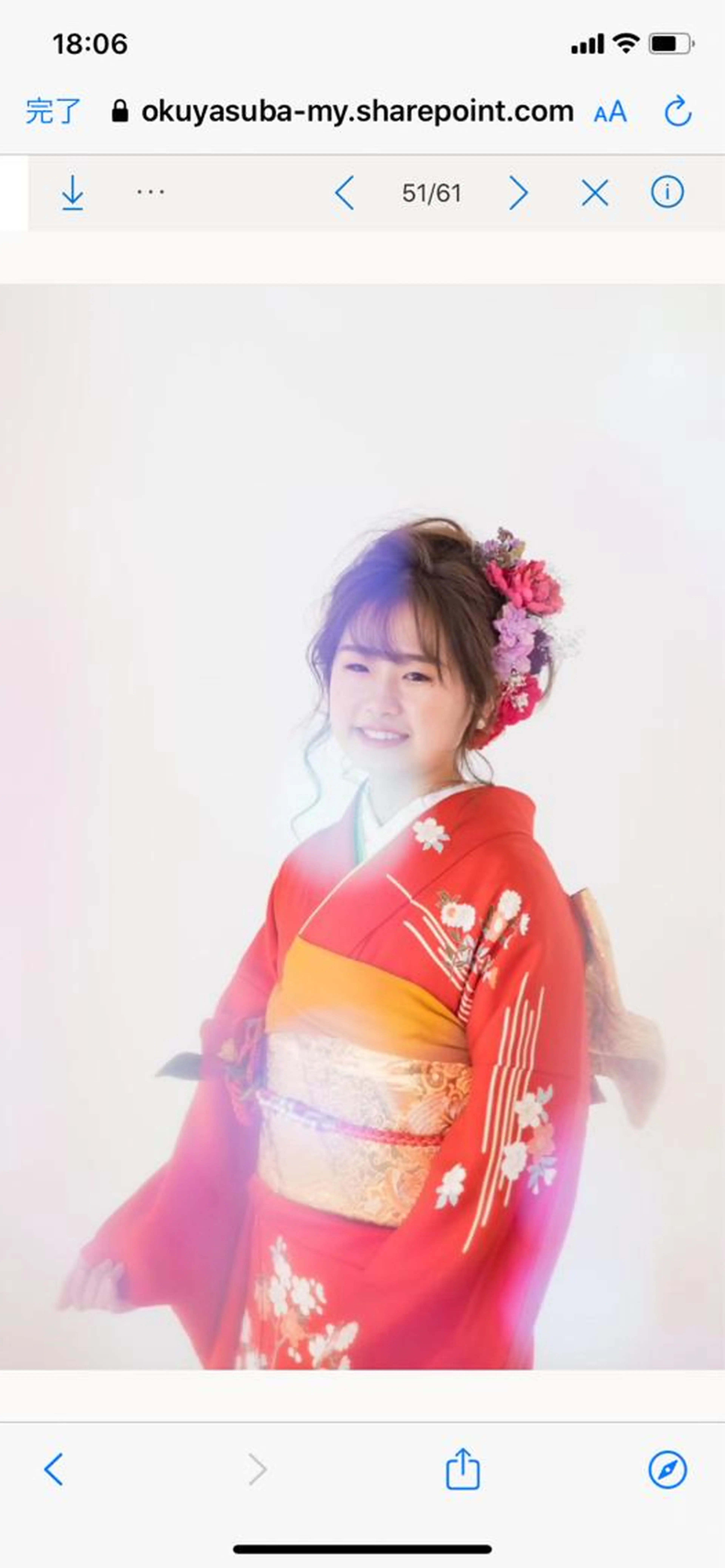 振袖着付け(ヘアセットは含まれません)の写真