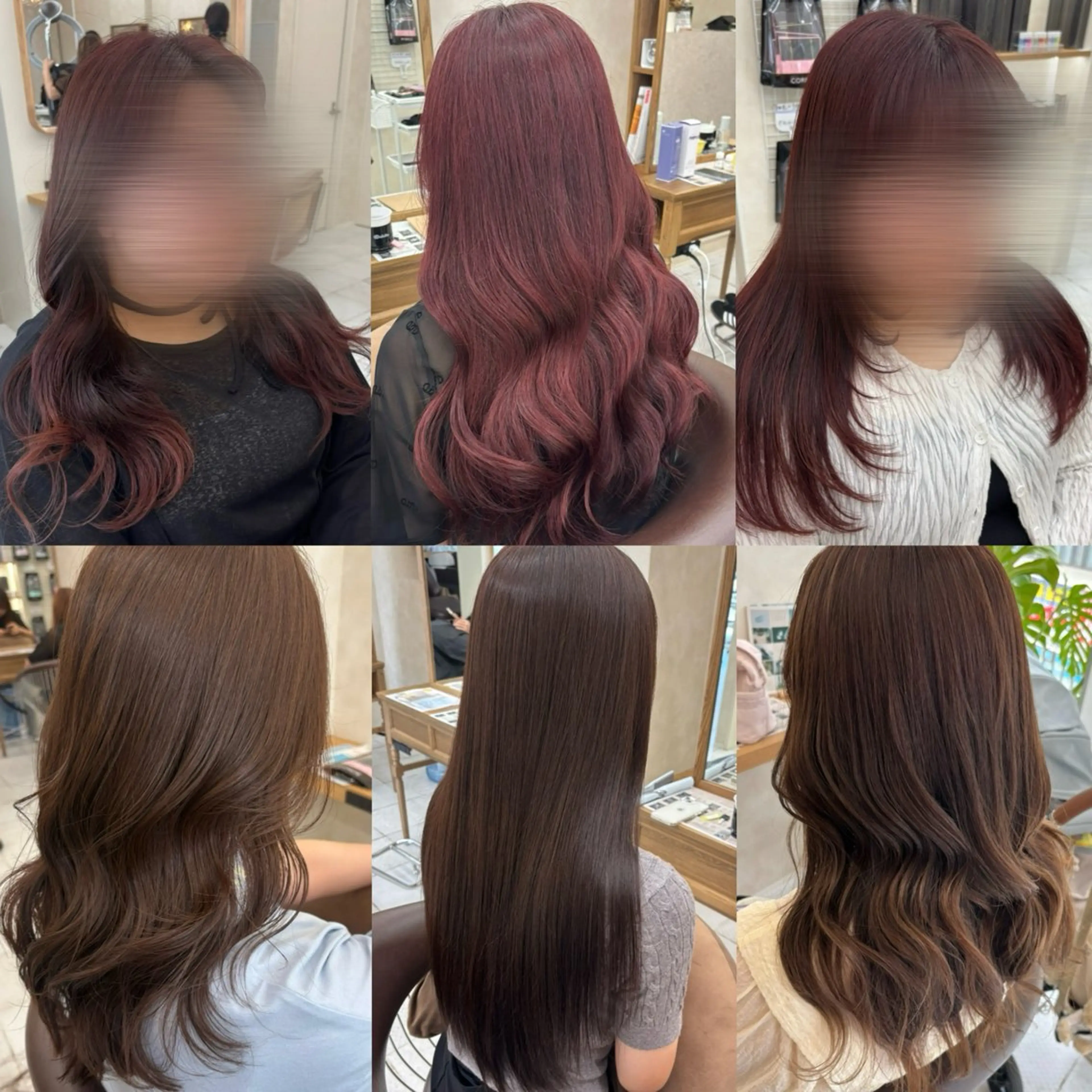 ロング カラー カット ヘアカラー トリートメント 暖色カラー/ブリーチ なしカラー/艶カラーのヘアスタイル