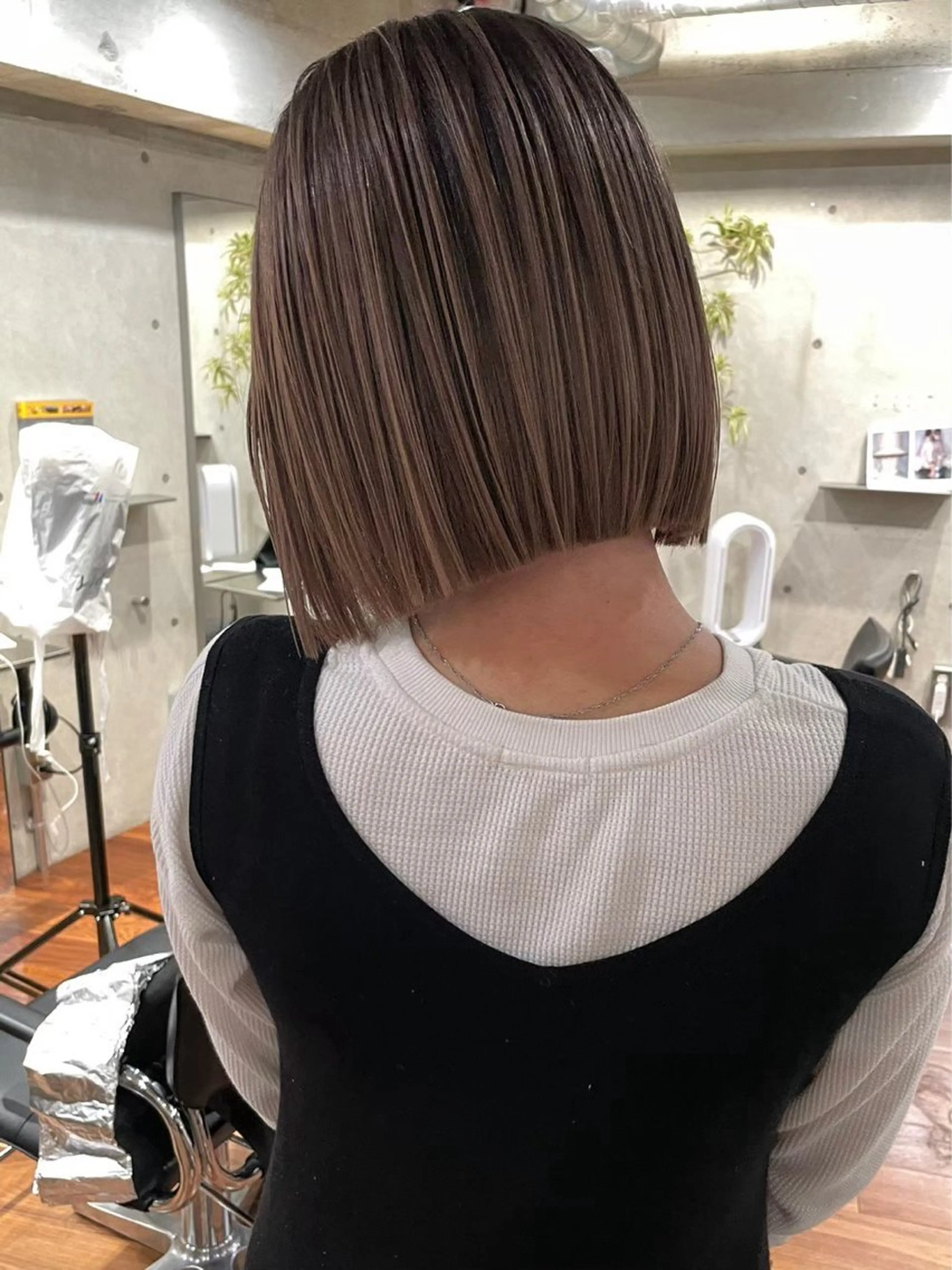 ミディアム カラー カット ヘアカラー トリートメント ハイライトNo.1☆ ゆうのヘアスタイル