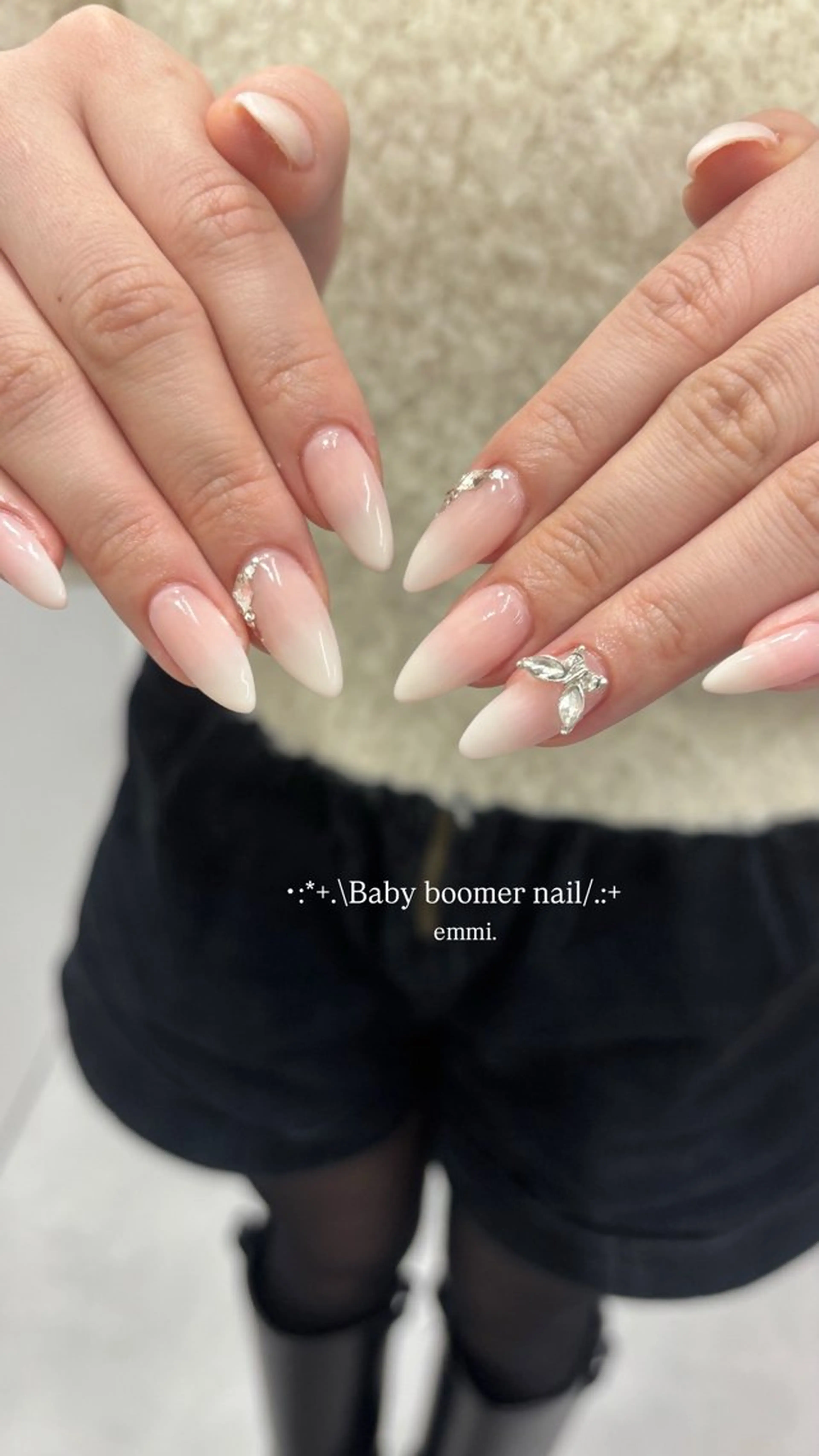 ネイル チークネイル フレンチネイル ガーリー 氷ネイル・うるうるネイル マグネットネイル ハンドネイル GO TODAY SHAiRE SALON 表参道colore店所属・emmi nailのネイルデザイン