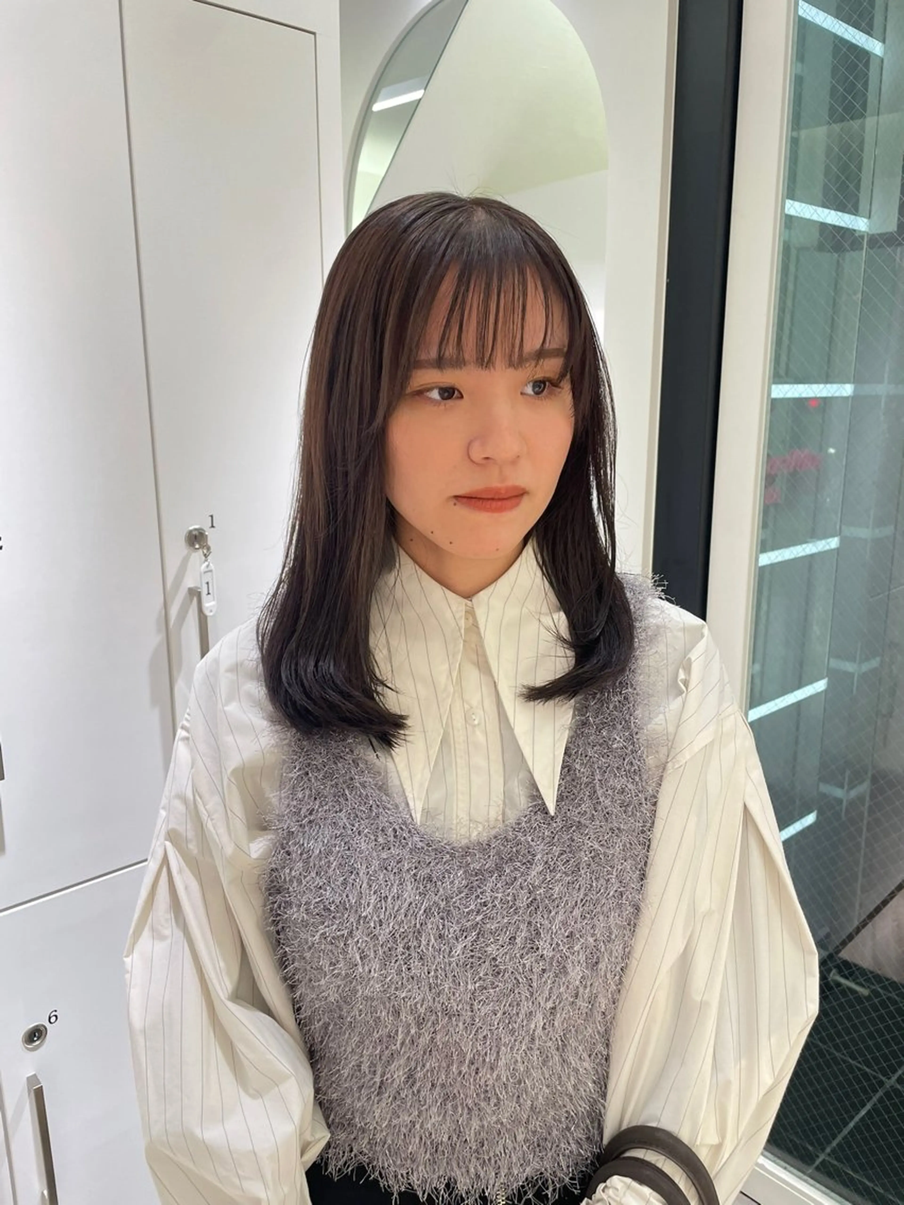 セミロング カラー カット ヘアカラー Parve Mix /頓宮 稚愛🤍のヘアスタイル