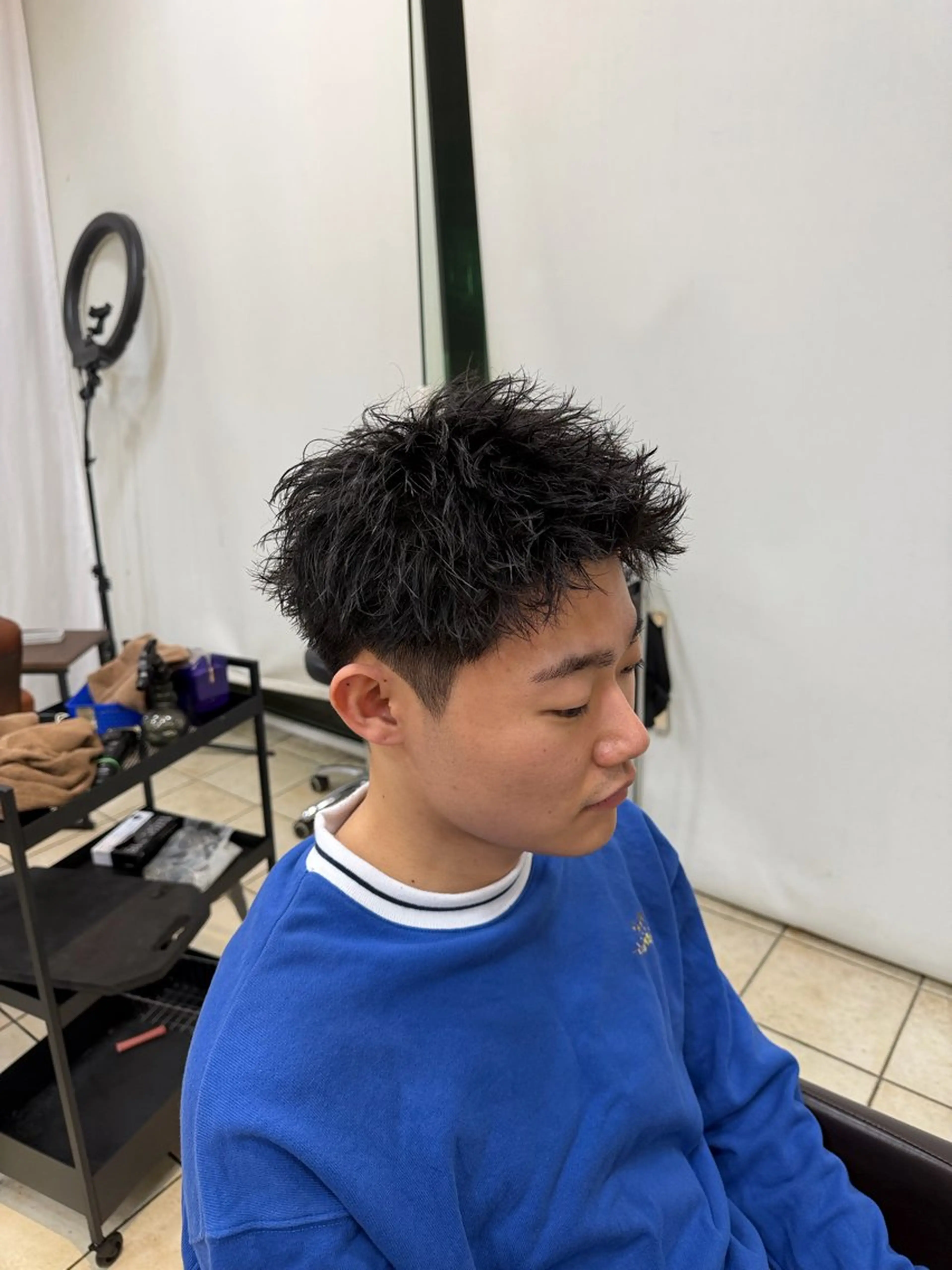 ショート パーマ スパイキーショート/ メンズパーマ/関内涼のヘアスタイル