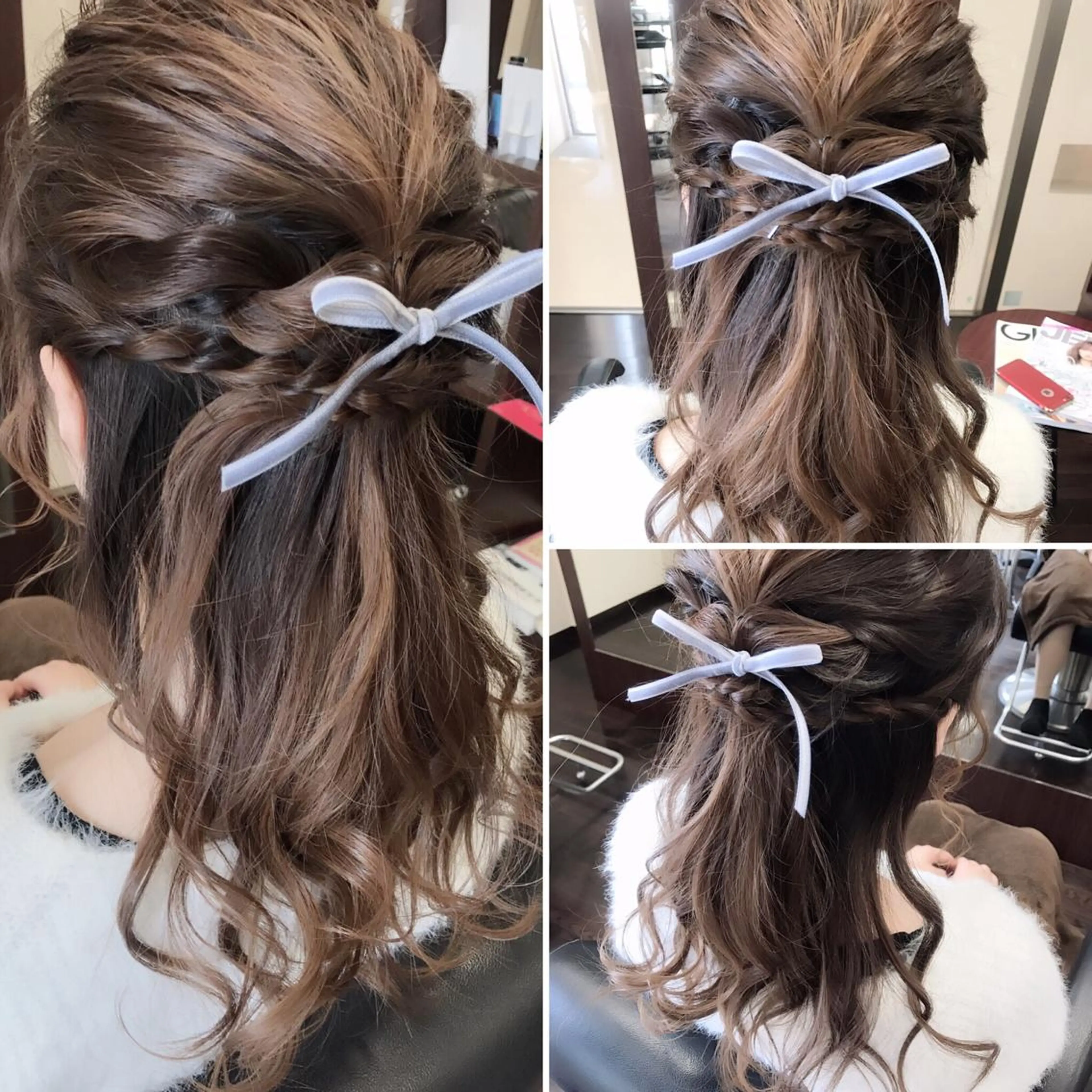 セミロング ヘアアレンジ 沢田 瞳のヘアスタイル