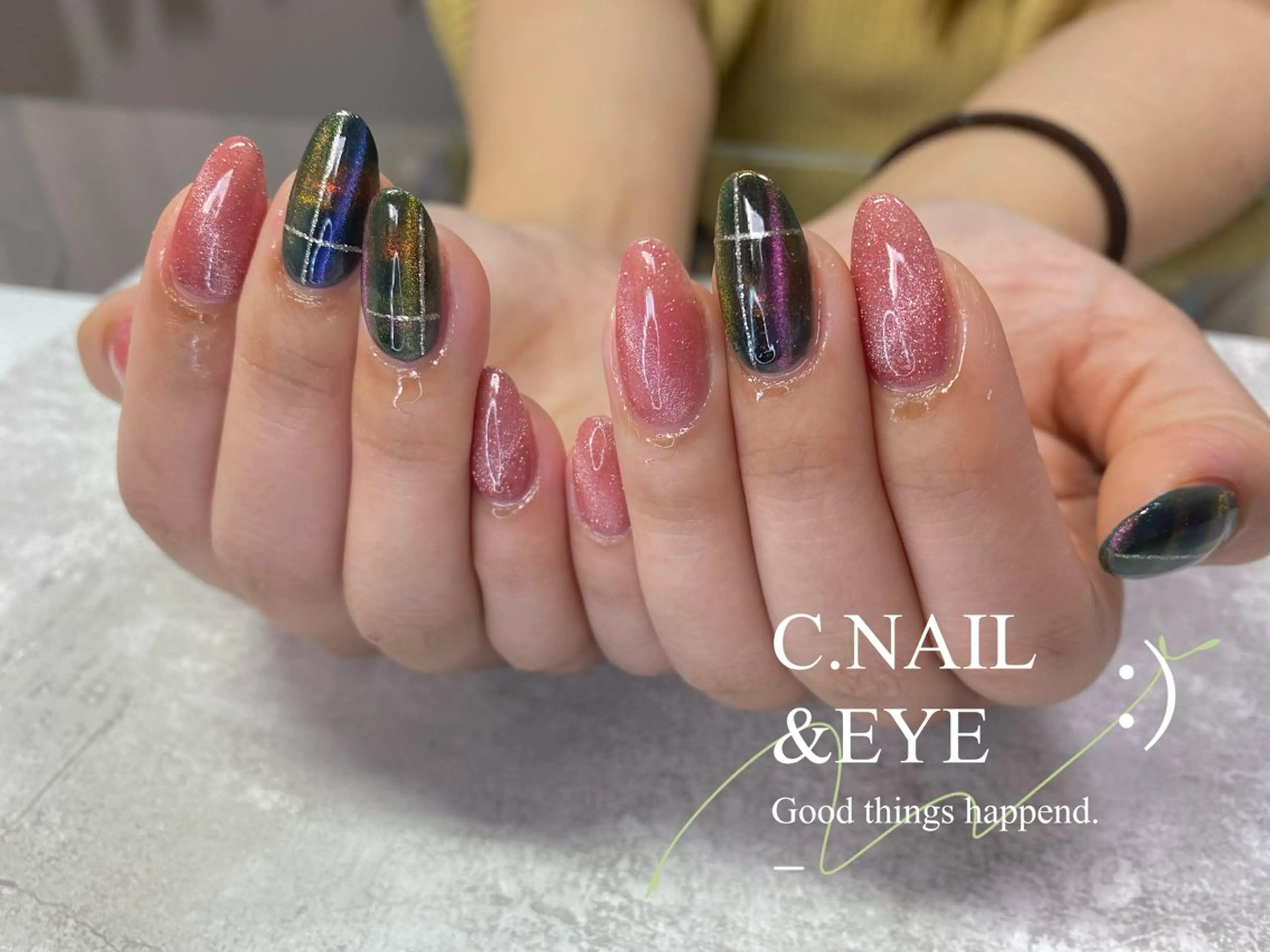 ネイル ジェルネイル マグネットネイル C.Nail &Eye筑紫駅のネイルデザイン