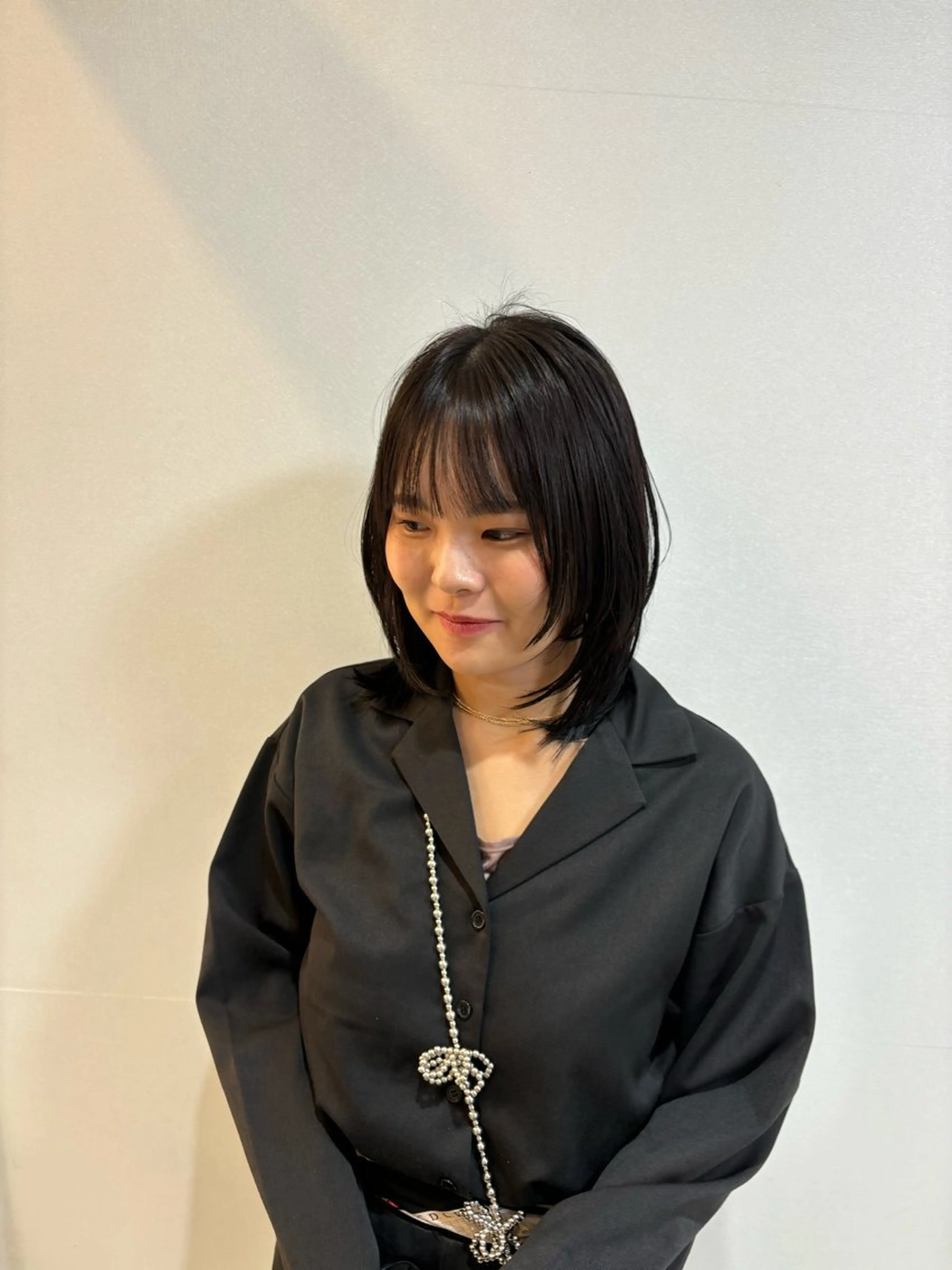 ミディアム レイヤーカット 札幌パーマ 髪質改善/後藤海音のヘアスタイル