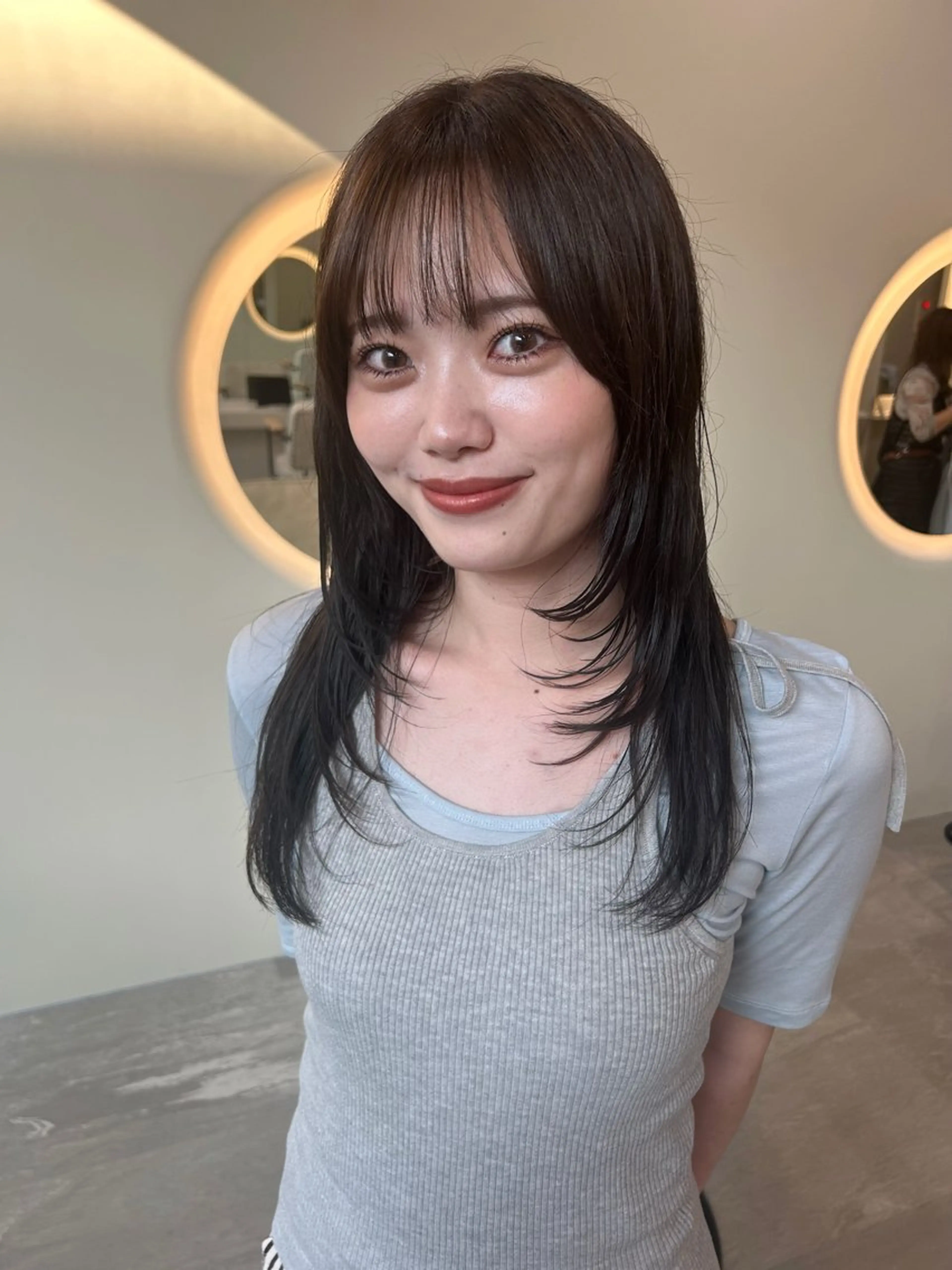 ロング カラー ベージュカラー 🍒透明感カラー mutsuki🍒のヘアスタイル