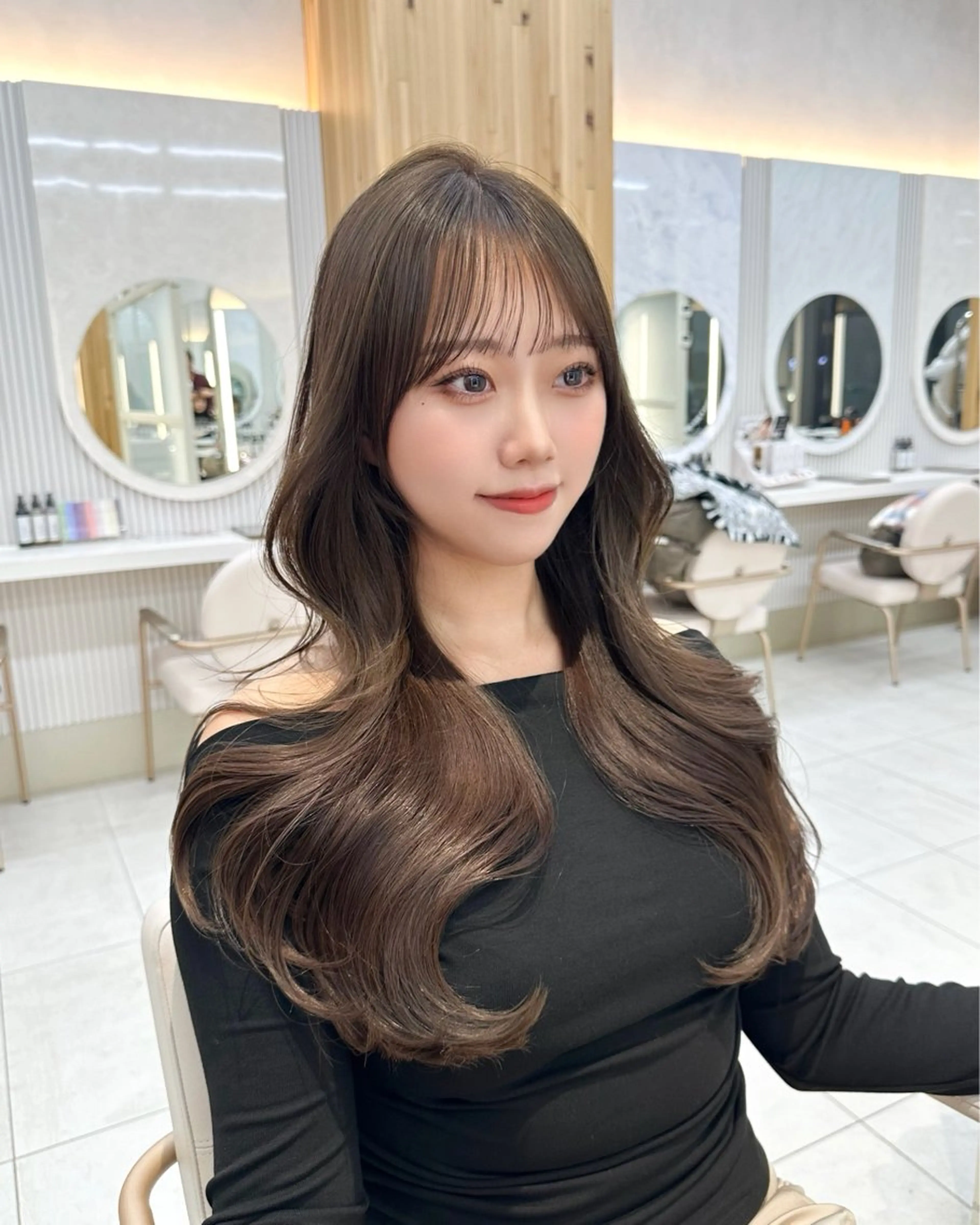 ロング カラー カット ヘアカラー トリートメント 🇰🇷韓国風くびれ ヘア🇰🇷中村優大のヘアスタイル