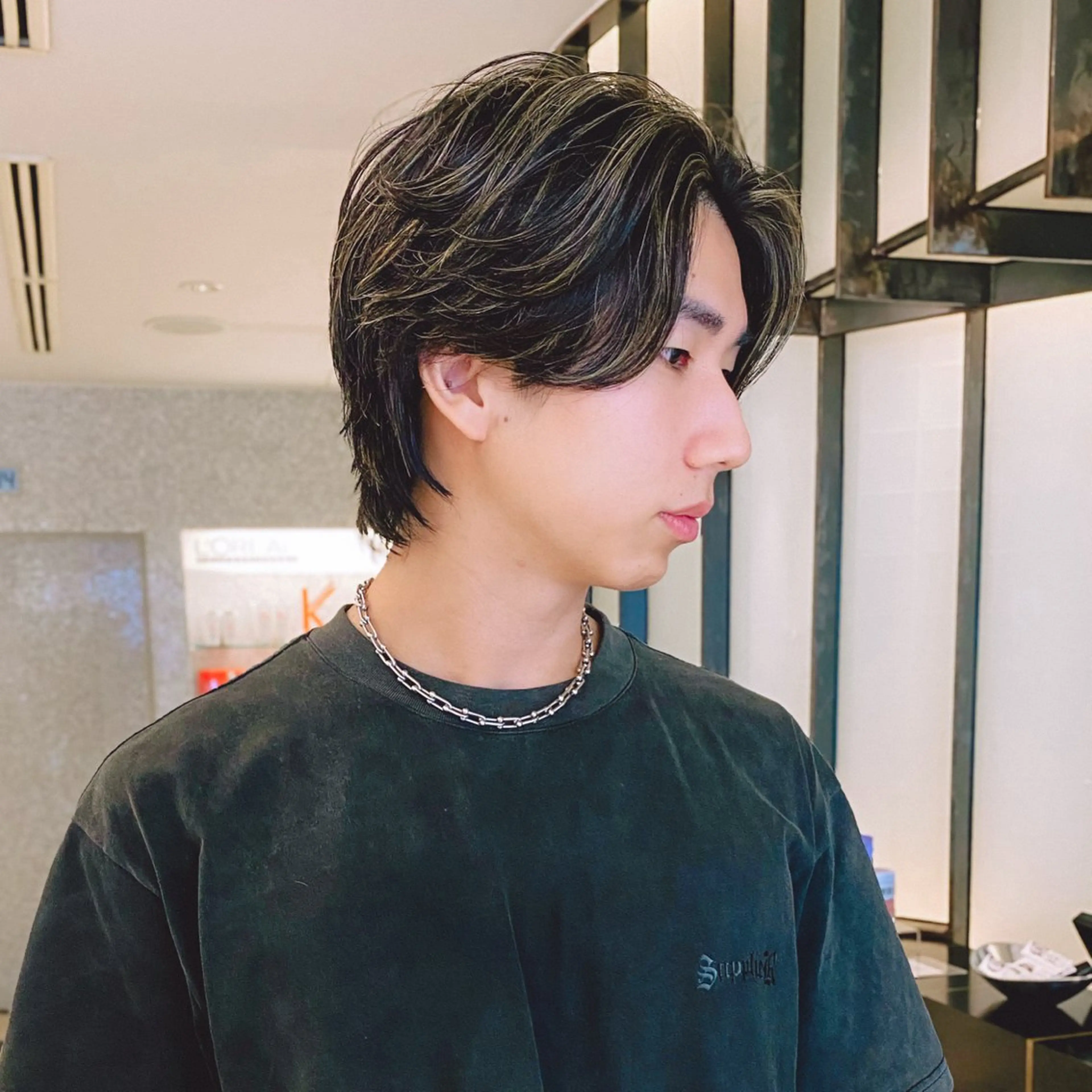 【ハイライト】メンズカット+ハイライトカラー(ケアブリーチ)の写真