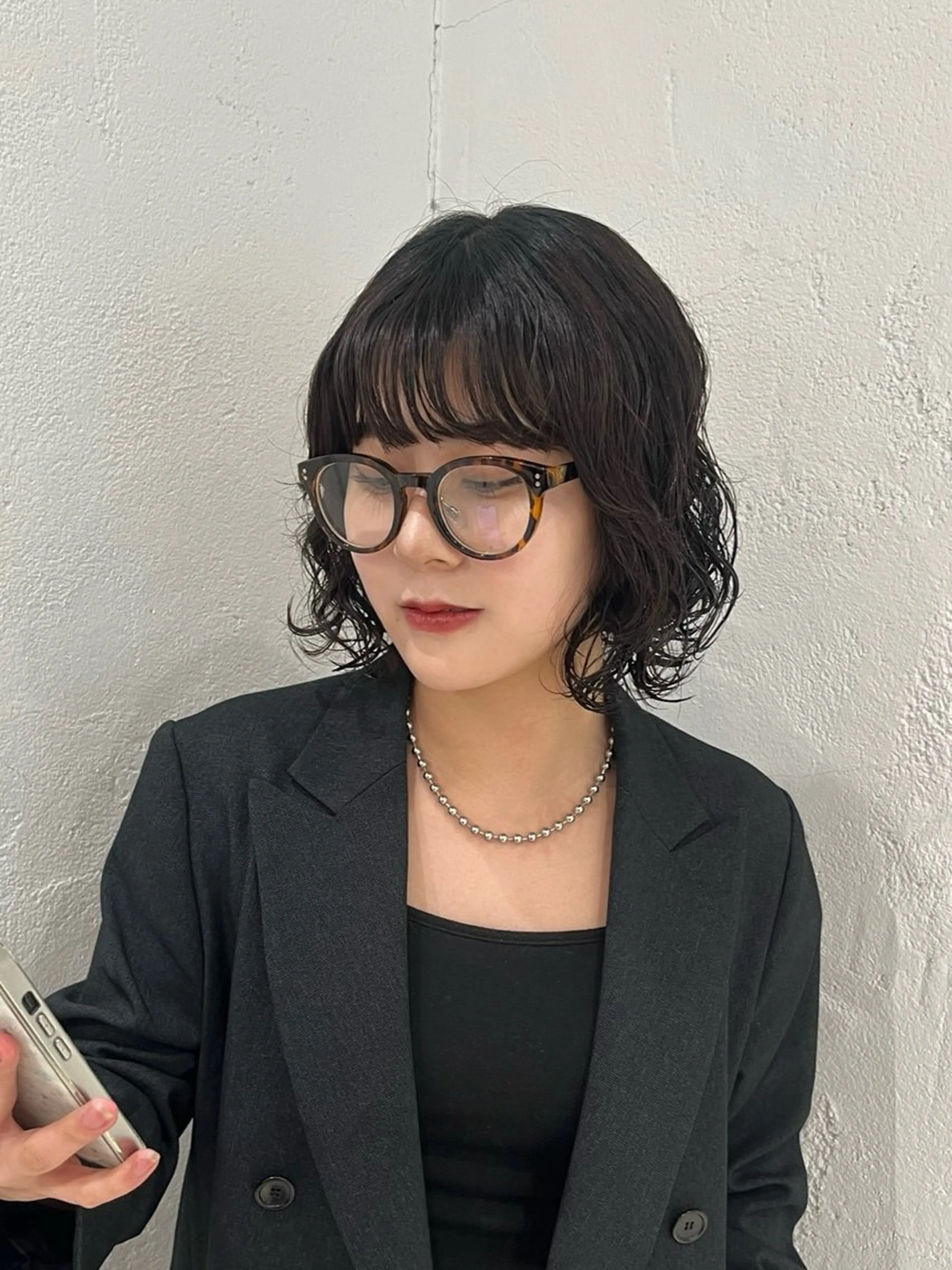 ショート ボブ カット パーマ ボブ/メンズ/パーマ /Tamakiのヘアスタイル