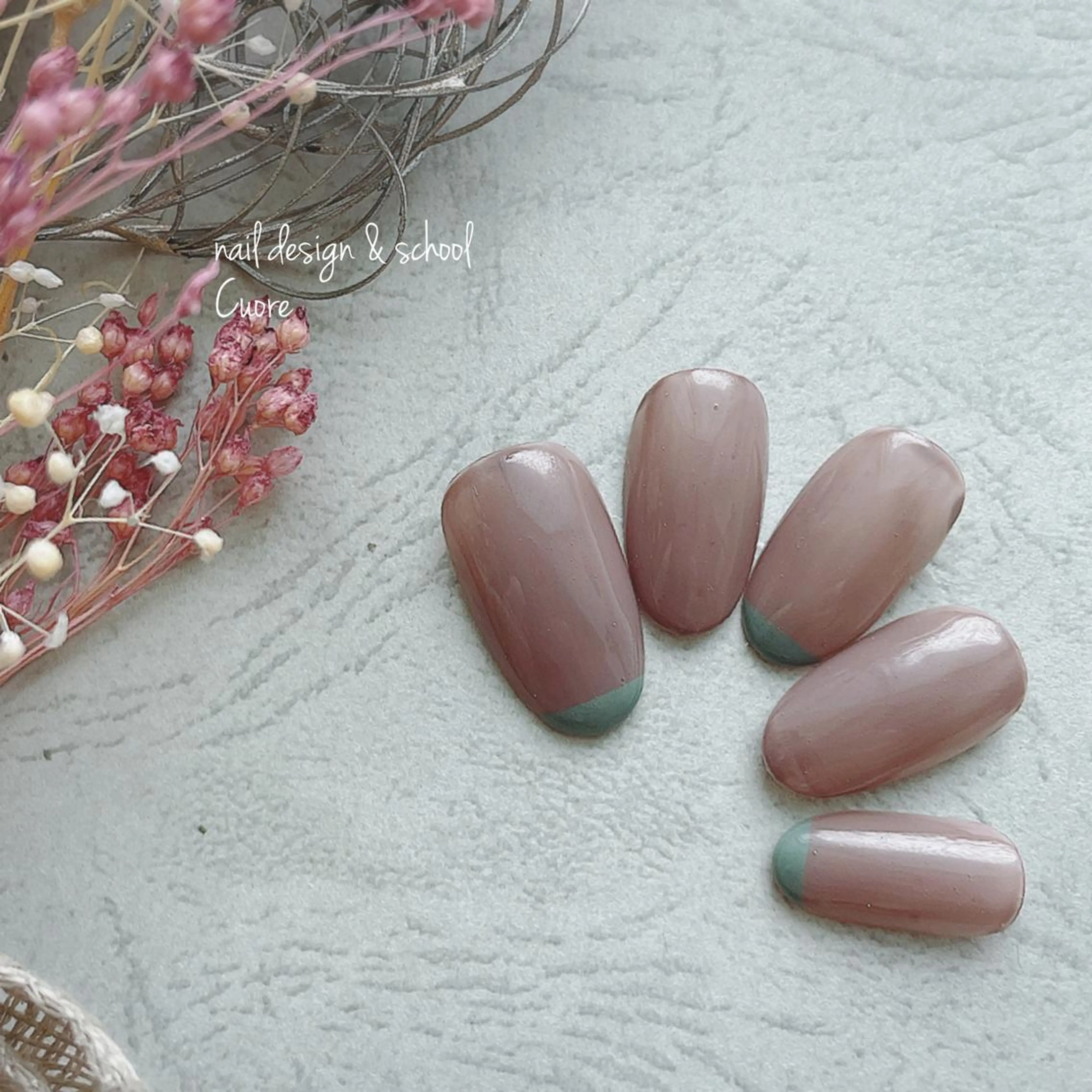 ネイル アートネイル ジェルネイル シンプルネイル 春ネイル ブライダルネイル Cuore谷岡紗妃/ 宮崎台のネイルデザイン