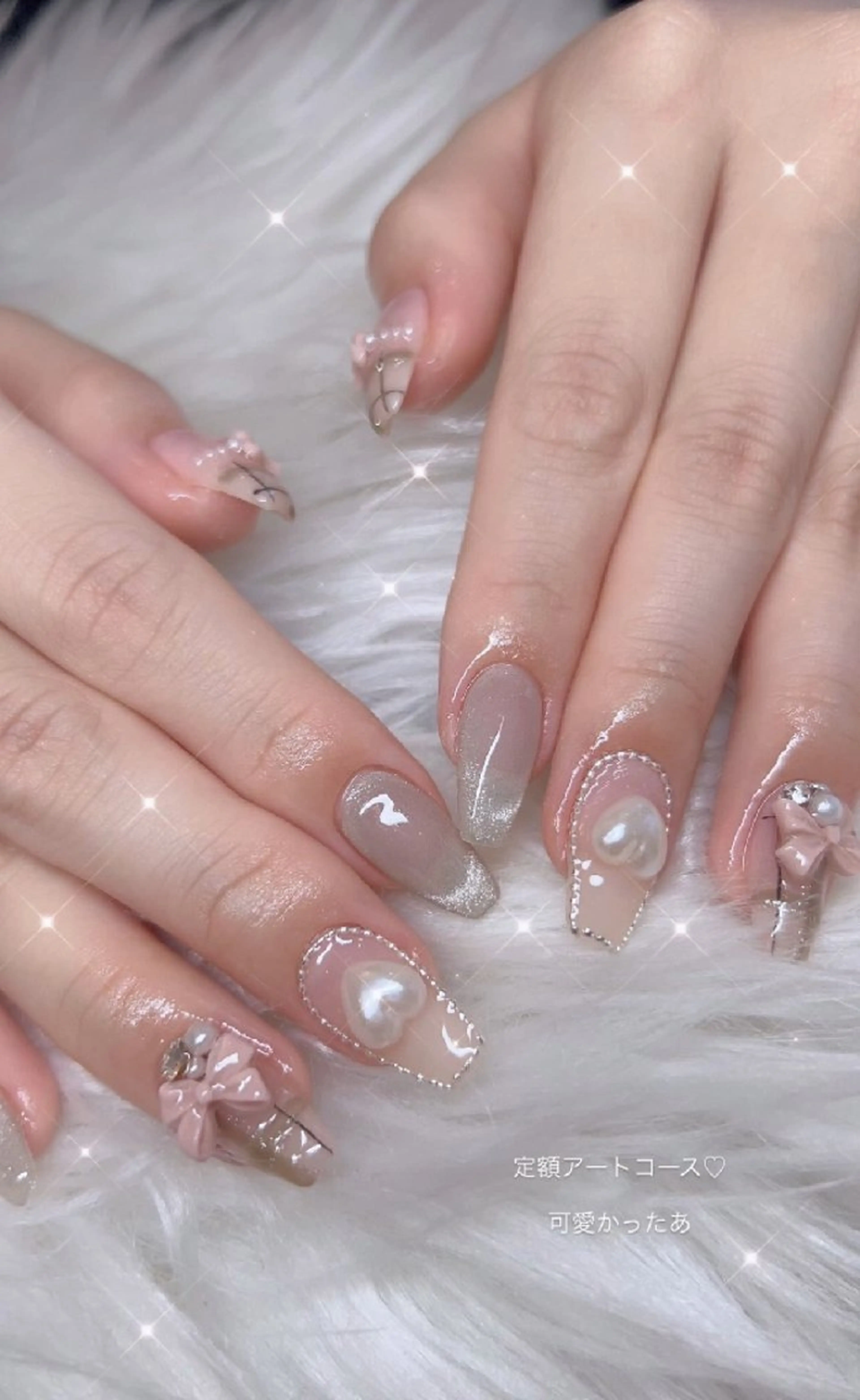 ネイル 長さ出し ジェルネイル パラジェル ハンドネイル I LOVE ME  NAIL.｡.:*♡のネイルデザイン