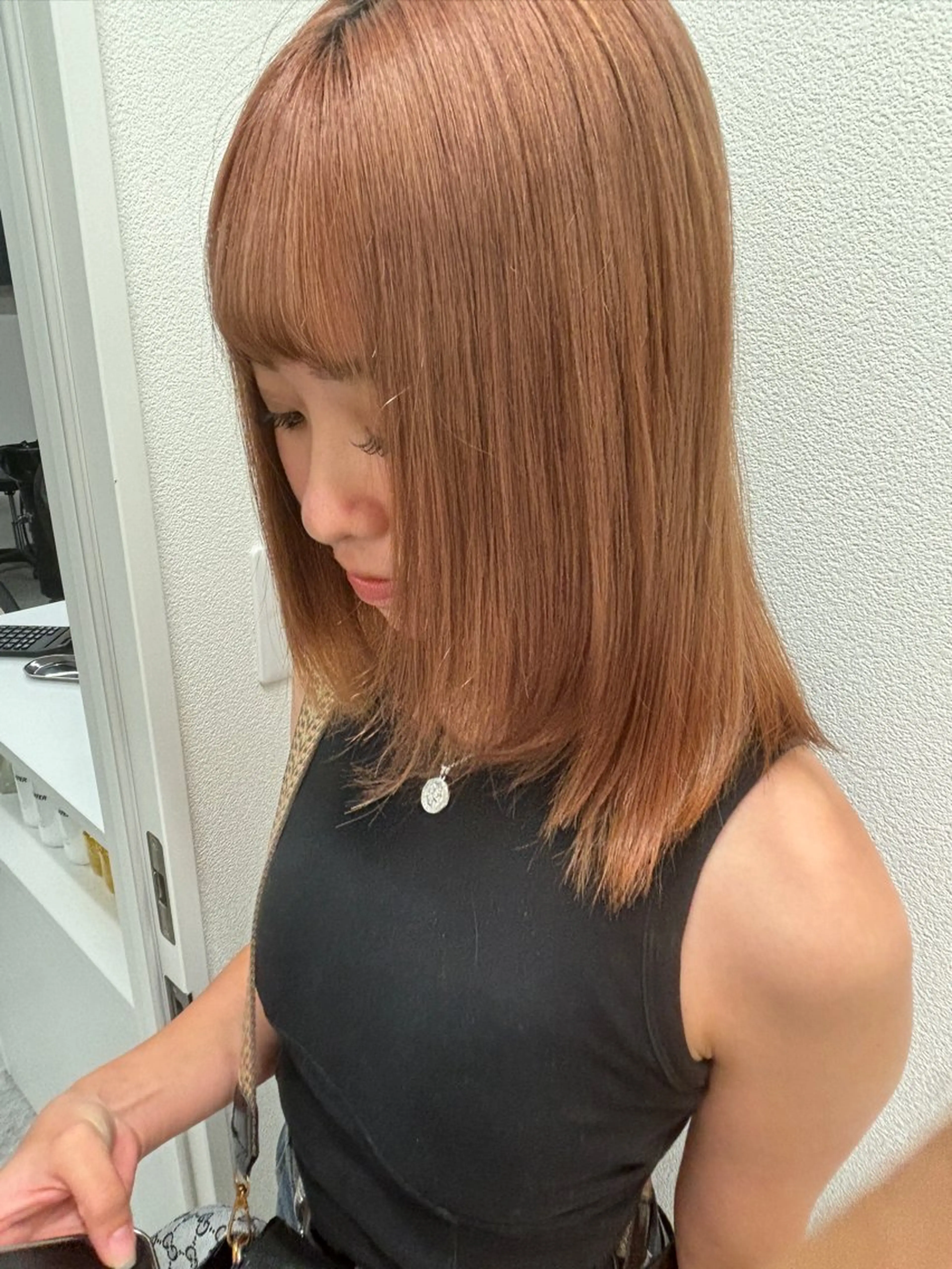 ロング トリートメント ヘッドスパ ヘアセット 韓国ヘア/ブリーチ無 しWカラー/オリーブのヘアスタイル