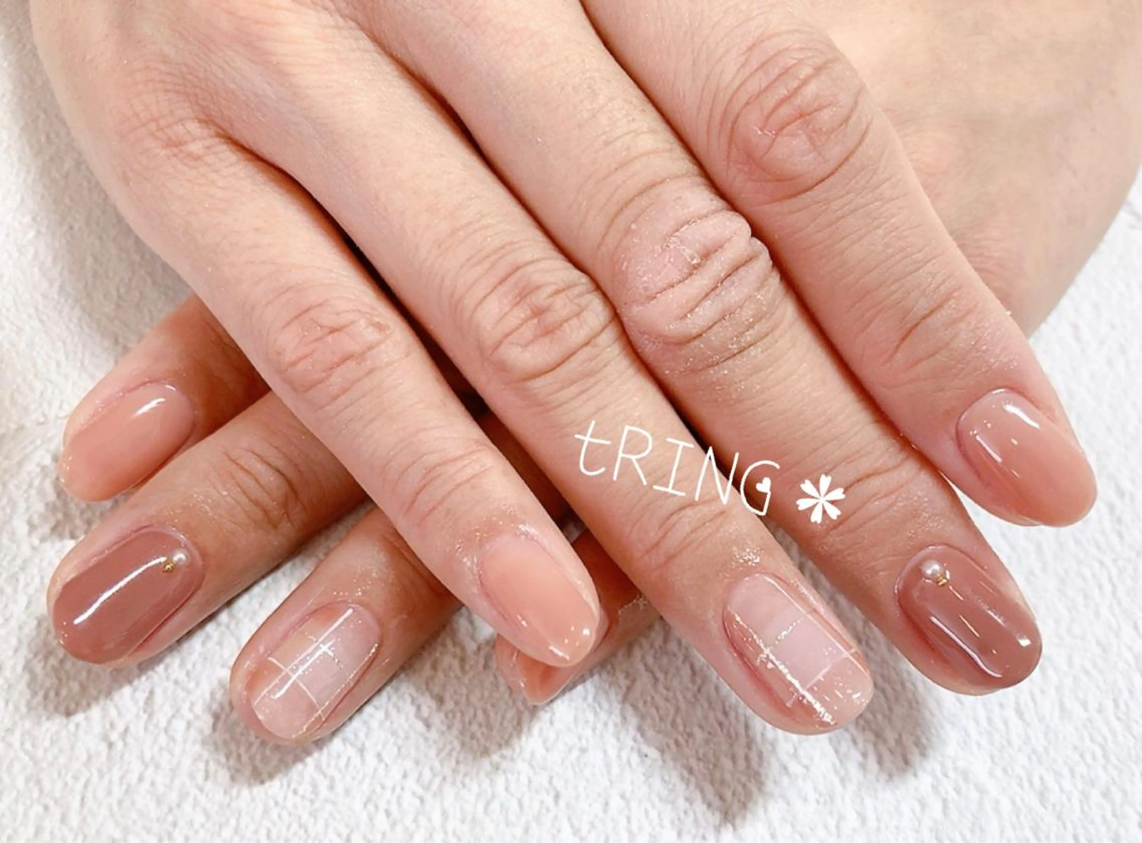 ネイル ハンドネイル tRING＊ しいの木台のネイルデザイン
