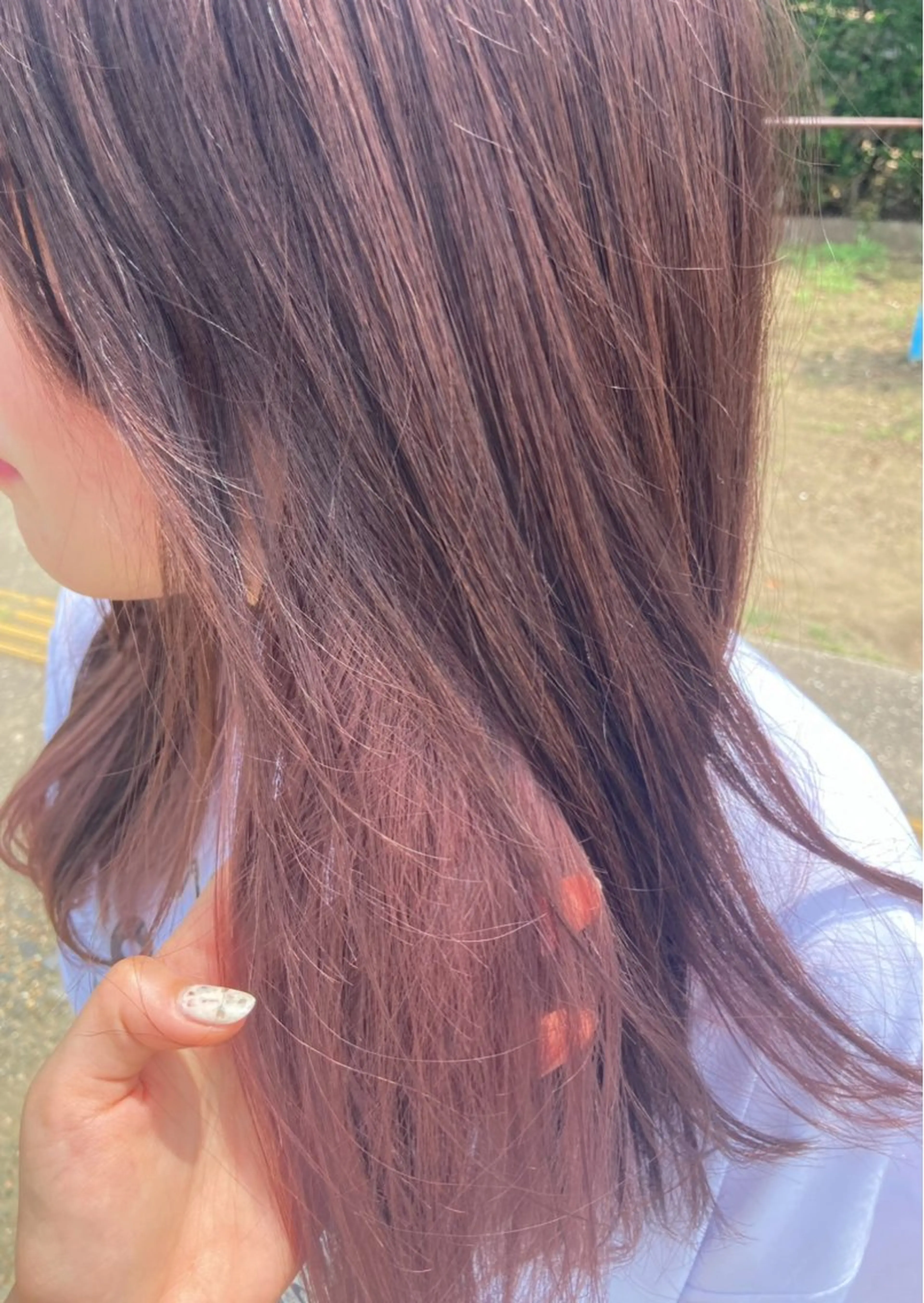 カラー ベージュカラー インナーカラー ピンクカラー ピンクベージュ TELAHAIR岡野 春奈のヘアスタイル