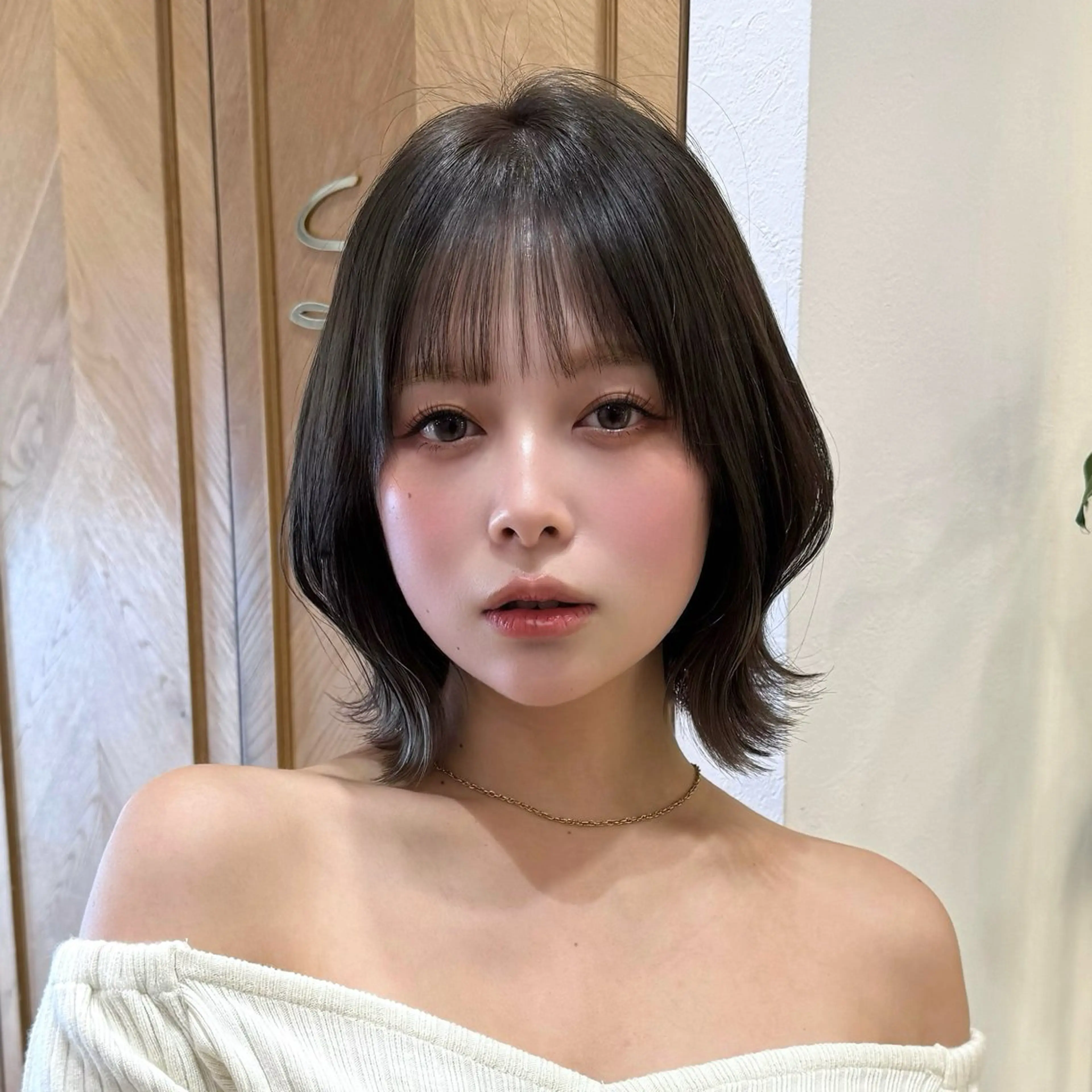 ショート ボブレイヤー ボブ 韓国風ヘア レイヤーカット ワンホンヘア 韓国/ワンホン/新宿 /Rumiのヘアスタイル