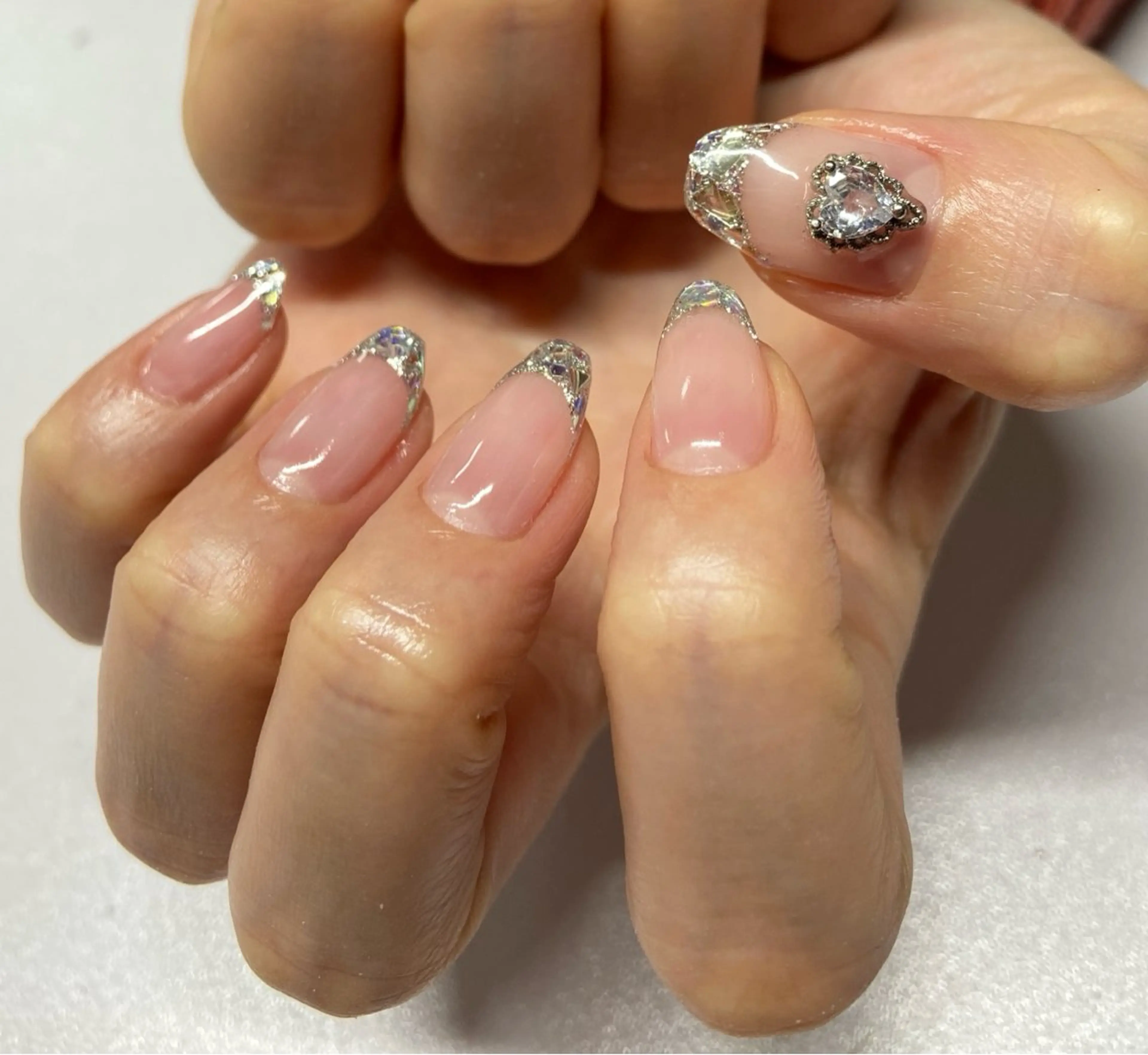 (オフ無し)グラスフレンチ🥂💅の写真