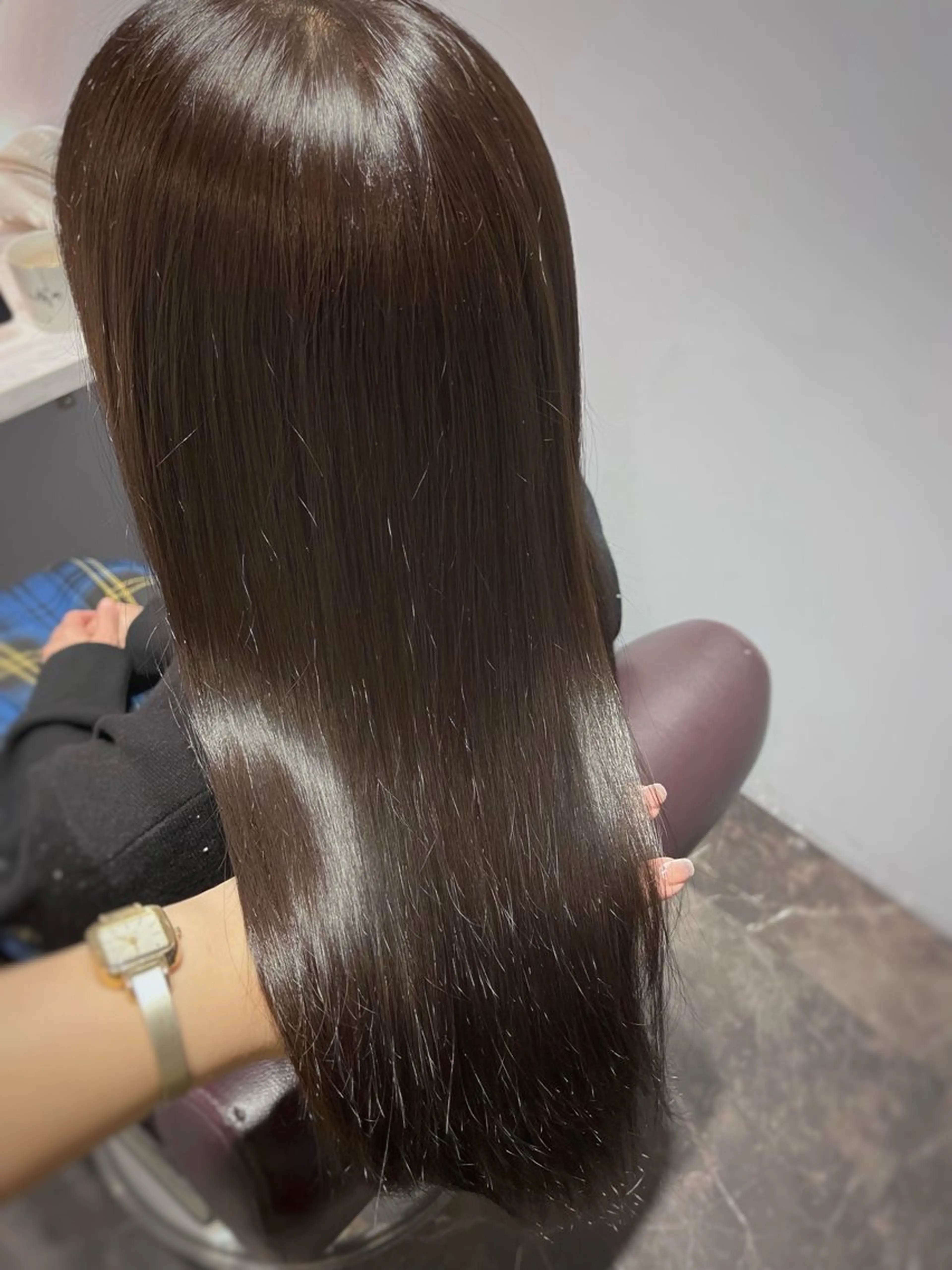 セミロング カラー ベージュカラー オリーブベージュ 韓国ヘア/髪質改善 /艶カラー/sahoのヘアスタイル