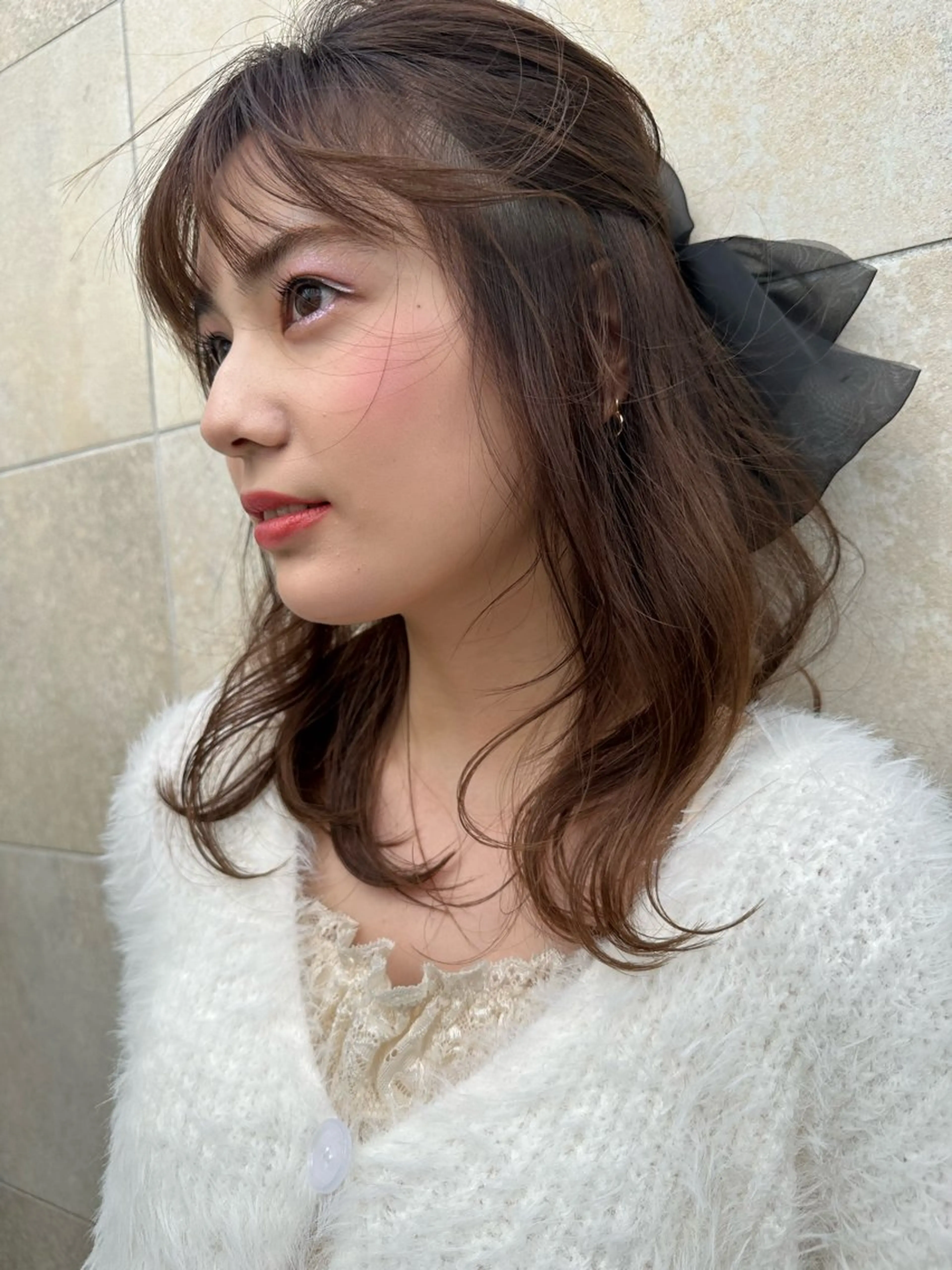 セミロング ヘアアレンジ 後輩のモデル募集中 河端　麻佑のヘアスタイル