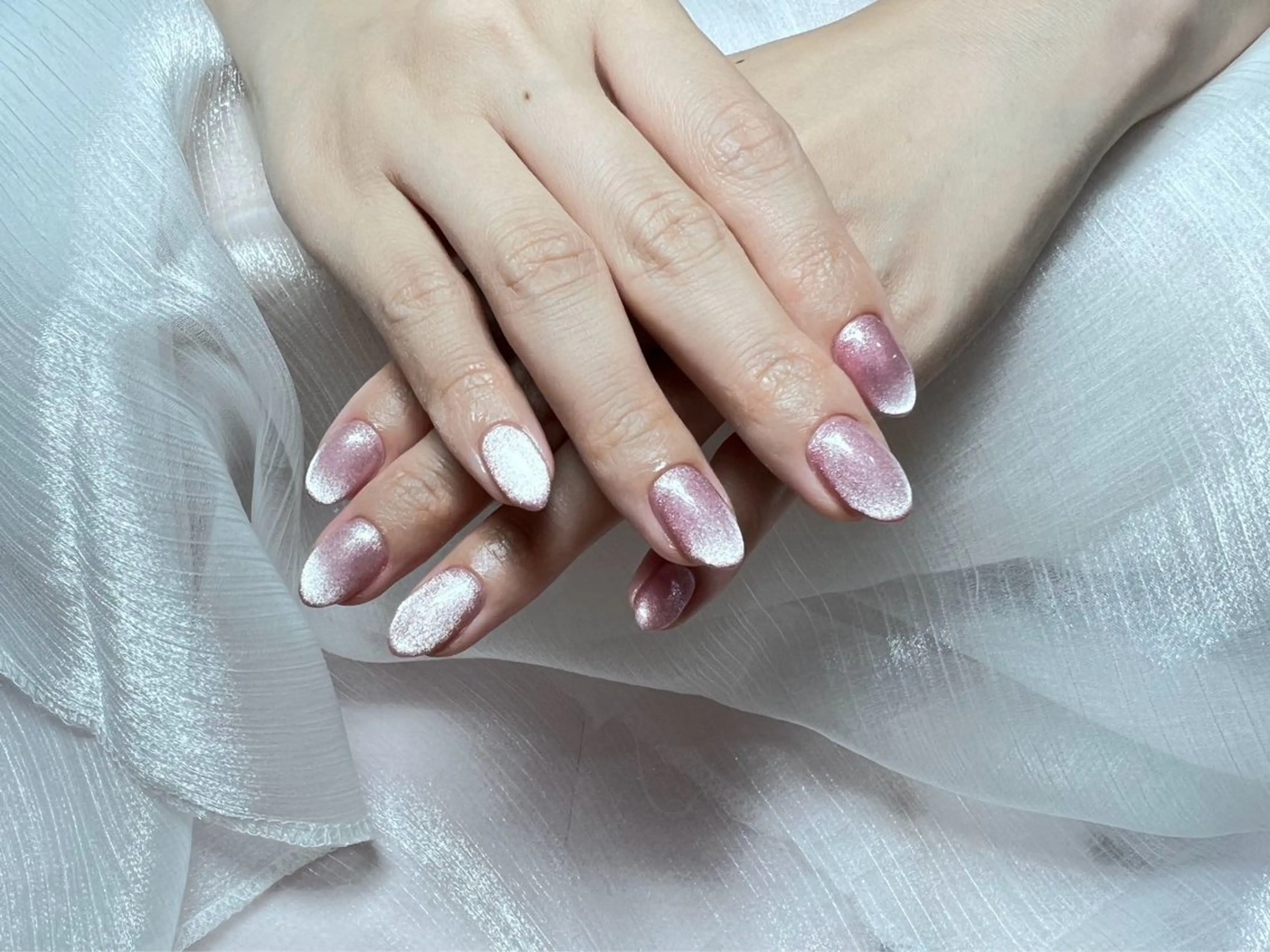 ネイル Kaka_ パラジェル、長さだしのネイルデザイン